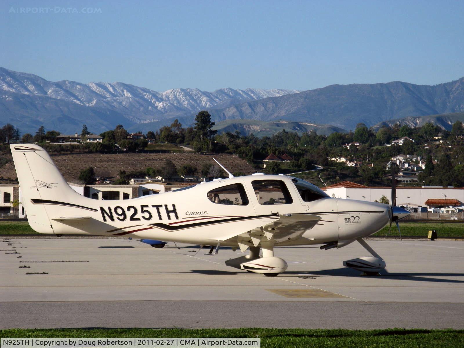N925TH, 2003 Cirrus SR22 C/N 0707, 2003 Cirrus SR22, Continental IO-550-N 310 Hp