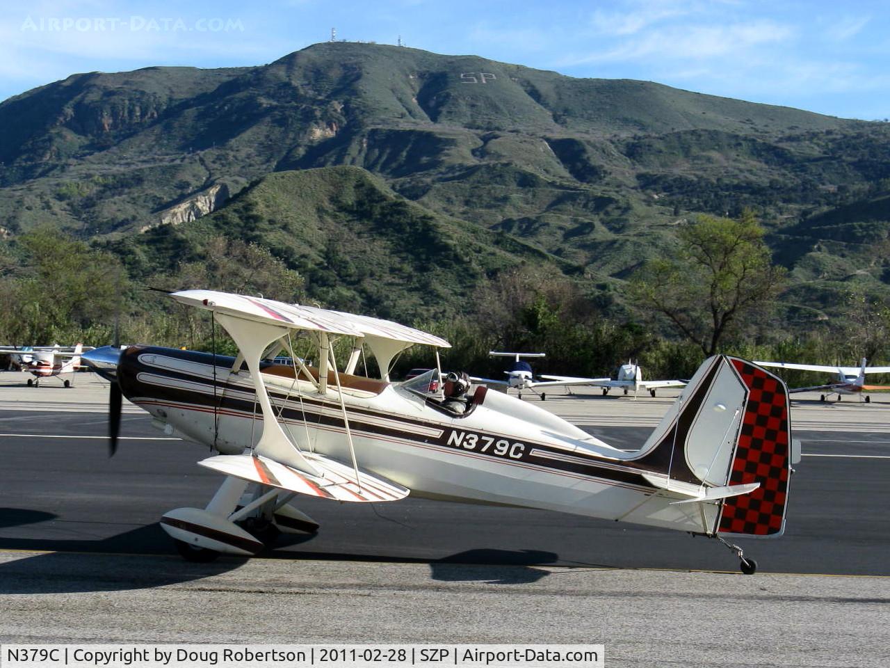 N379C, 1979 Stolp SA-300 Starduster Too C/N 502, 1979 Cleveland SA-300 STARDUSTER, Lycoming IO-360 180 Hp, the late Lou Stolp design built as single seater, taxi to 22