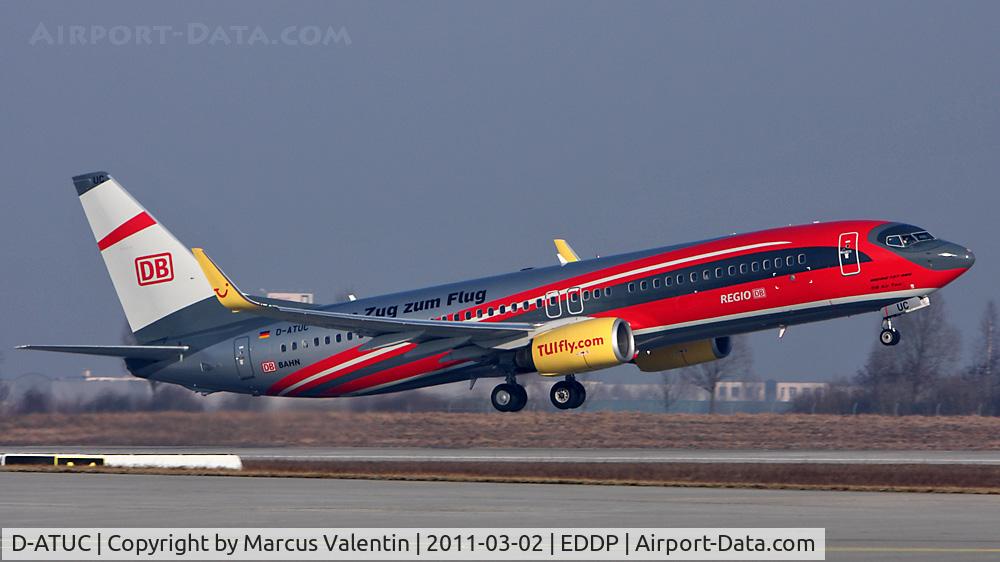D-ATUC, 2006 Boeing 737-8K5 C/N 34684, The new Logo Jet from TUIfly, first visit in Leipzig.