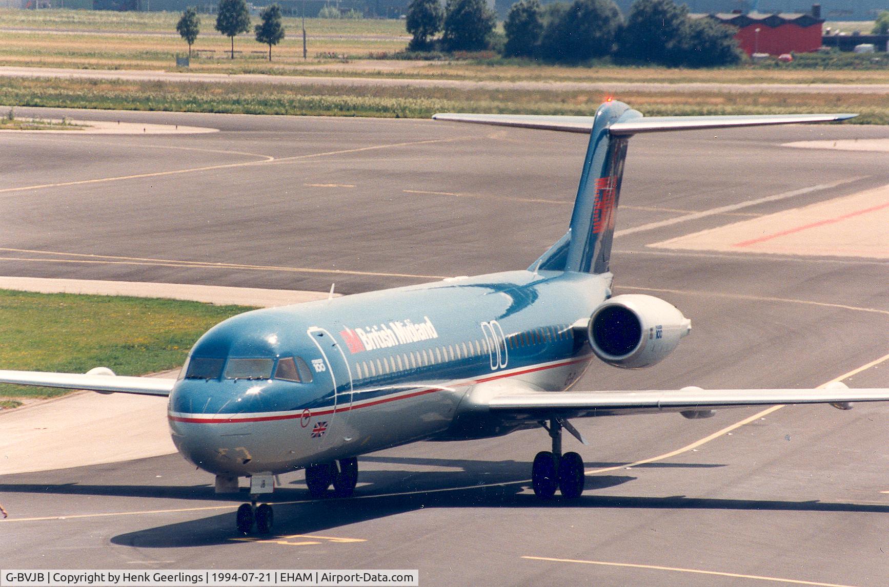 G-BVJB, 1994 Fokker 100 (F-28-0100) C/N 11488, British Midland