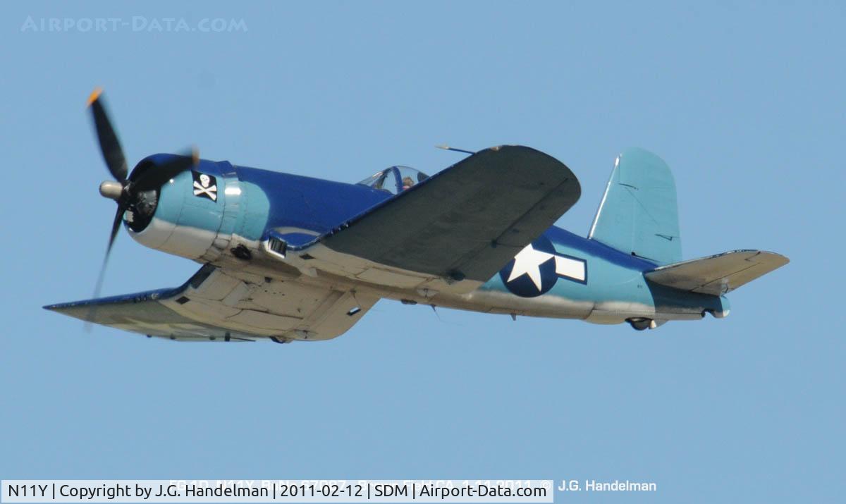 N11Y, Goodyear FG-1D Corsair C/N Not found (67087/N11Y), Climb out