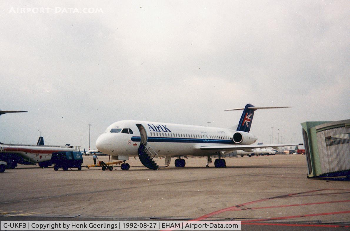 G-UKFB, 1989 Fokker 100 (F-28-0100) C/N 11247, Air UK