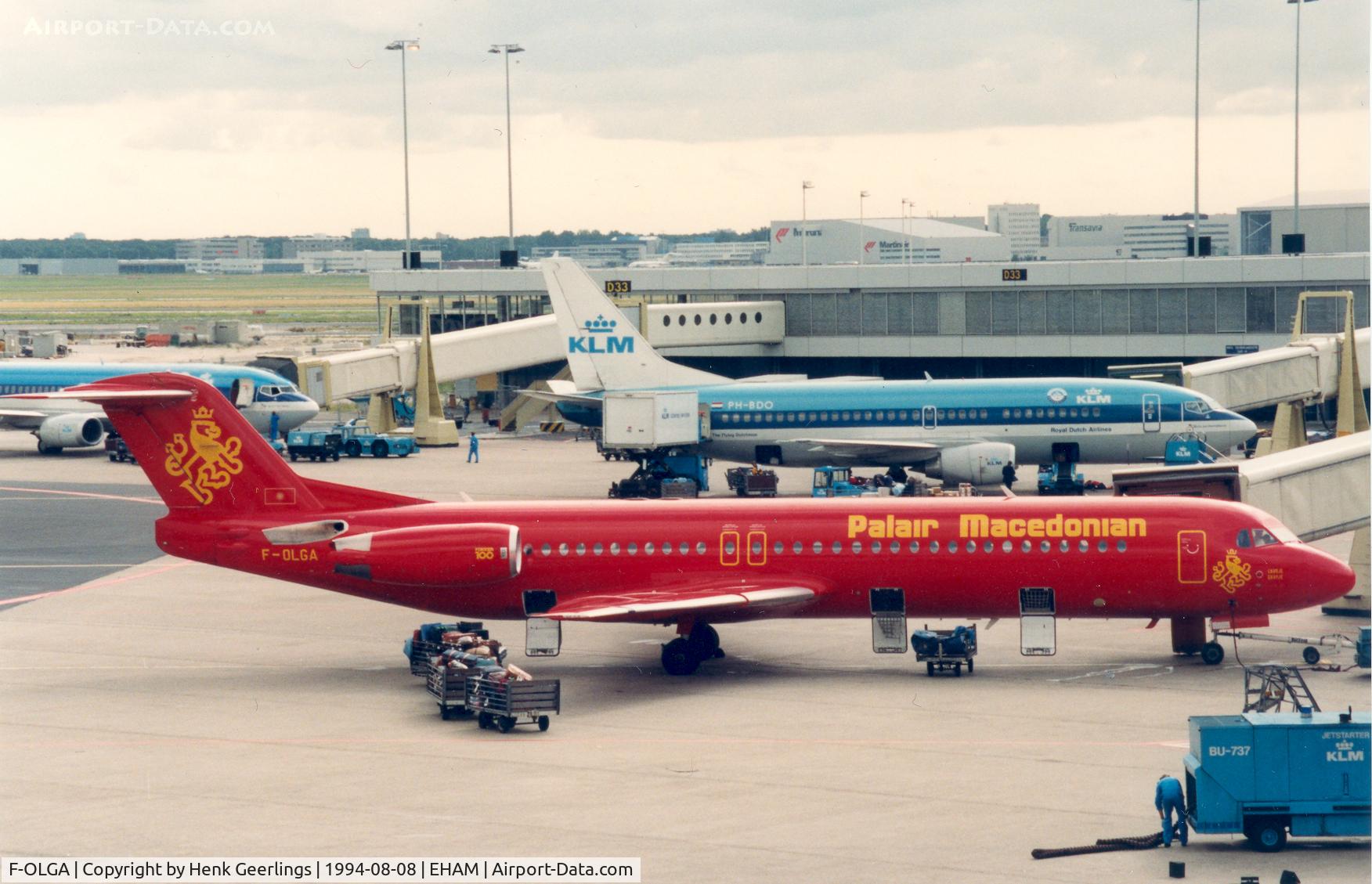 F-OLGA, 1990 Fokker 100 (F-28-0100) C/N 11290, Palair Macedonian