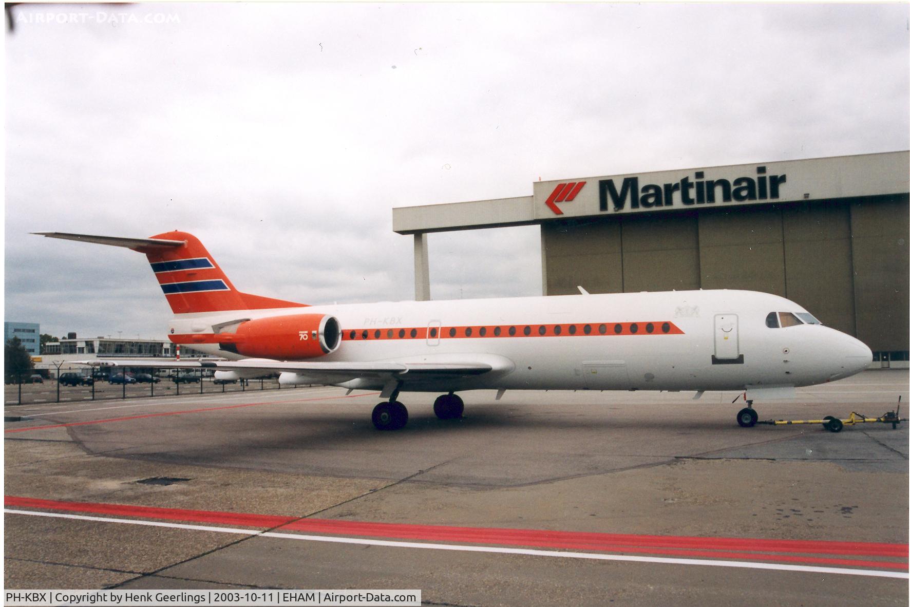 PH-KBX, 1996 Fokker 70 (F-28-0070) C/N 11547, Govermnent - Royal Flight