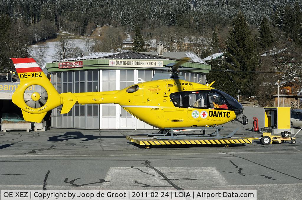 OE-XEZ, 2006 Eurocopter EC-135T-2+ C/N 0526, the station is located just behind Kitzbühel Hospital