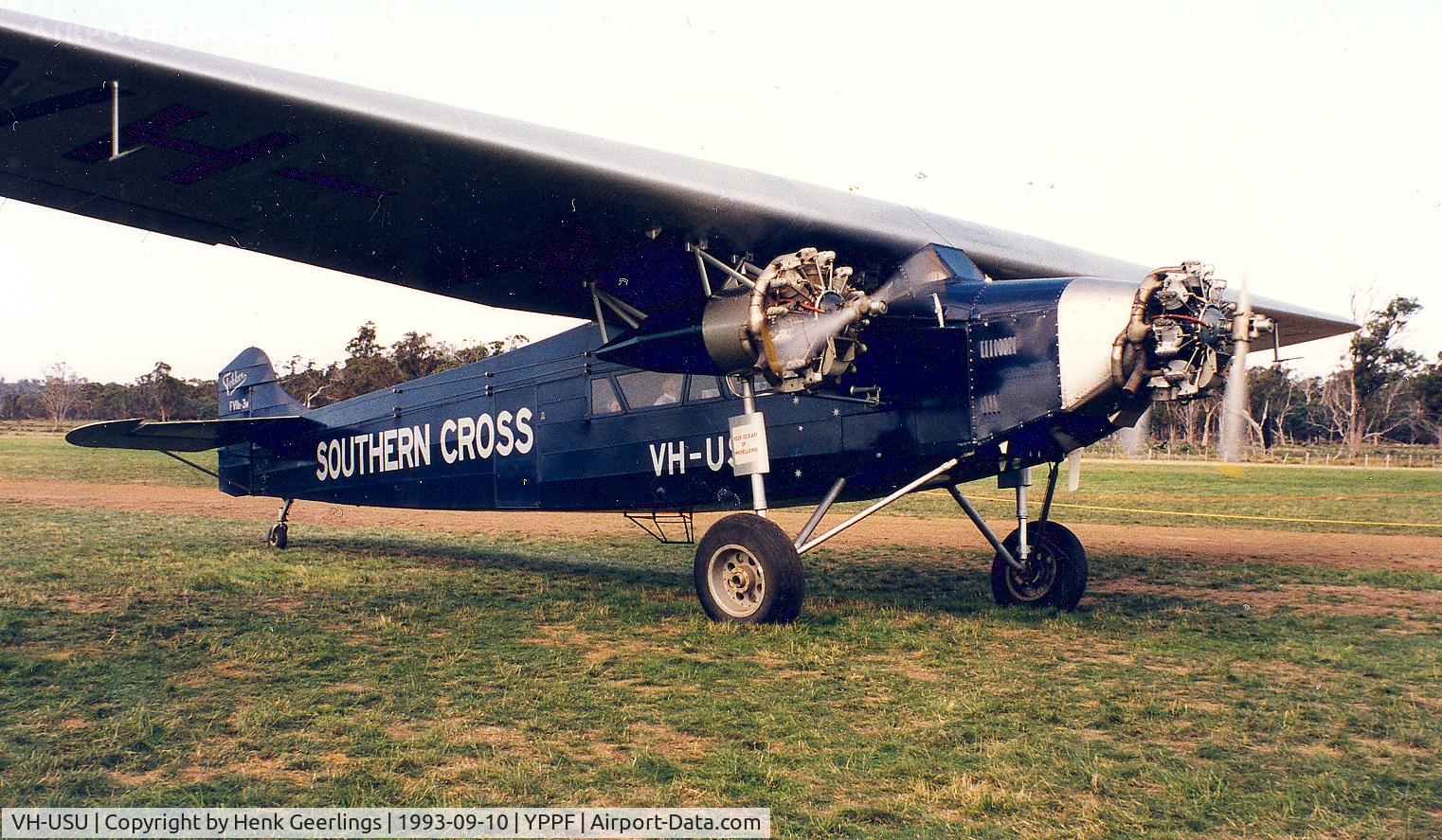 VH-USU, 1987 Fokker F.VIIb/3m Replica C/N SCA-28, Fokker F,VIIB-3M , VH-USU , Southern Cross