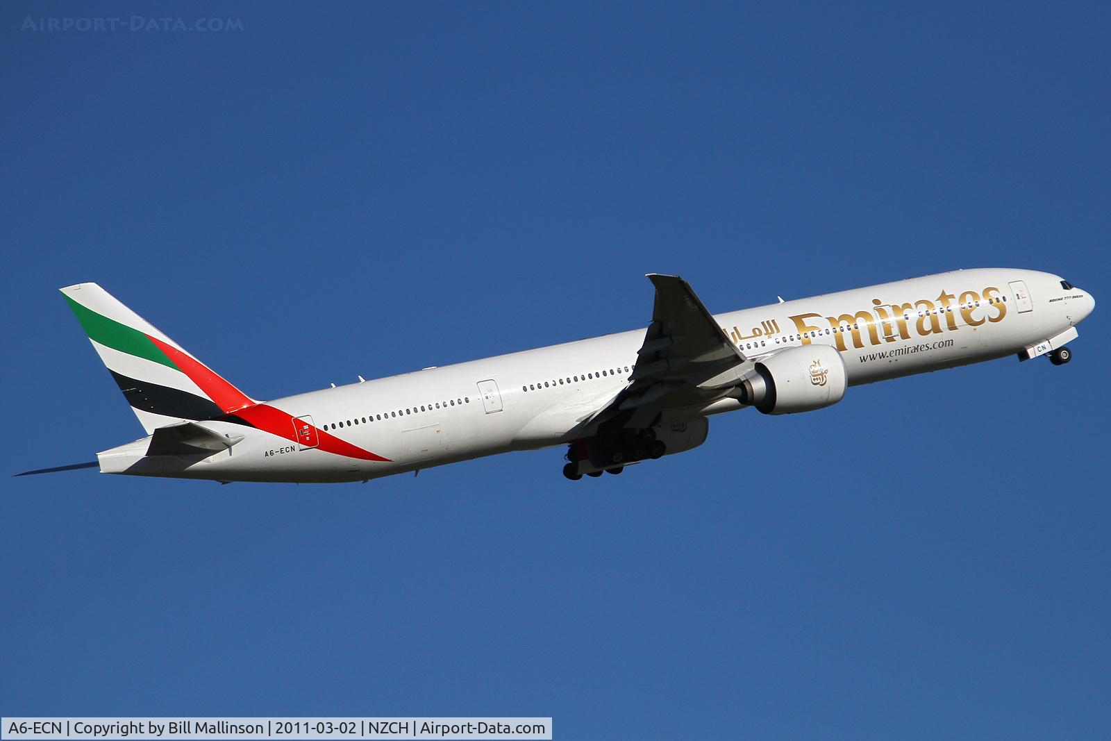 A6-ECN, 2009 Boeing 777-36N/ER C/N 37705, back to SYD as EK419
