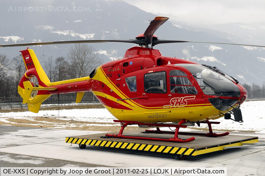 OE-XXS, 1996 Eurocopter EC-135P-1 C/N 0008, SHS 'Heli 4' at Kaltenbach heliport