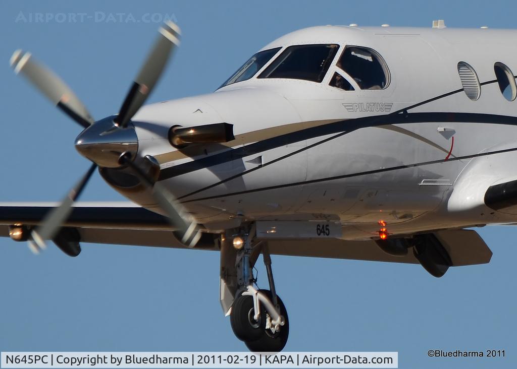 N645PC, 2005 Pilatus PC-12/45 C/N 645, On final approach to 17L.