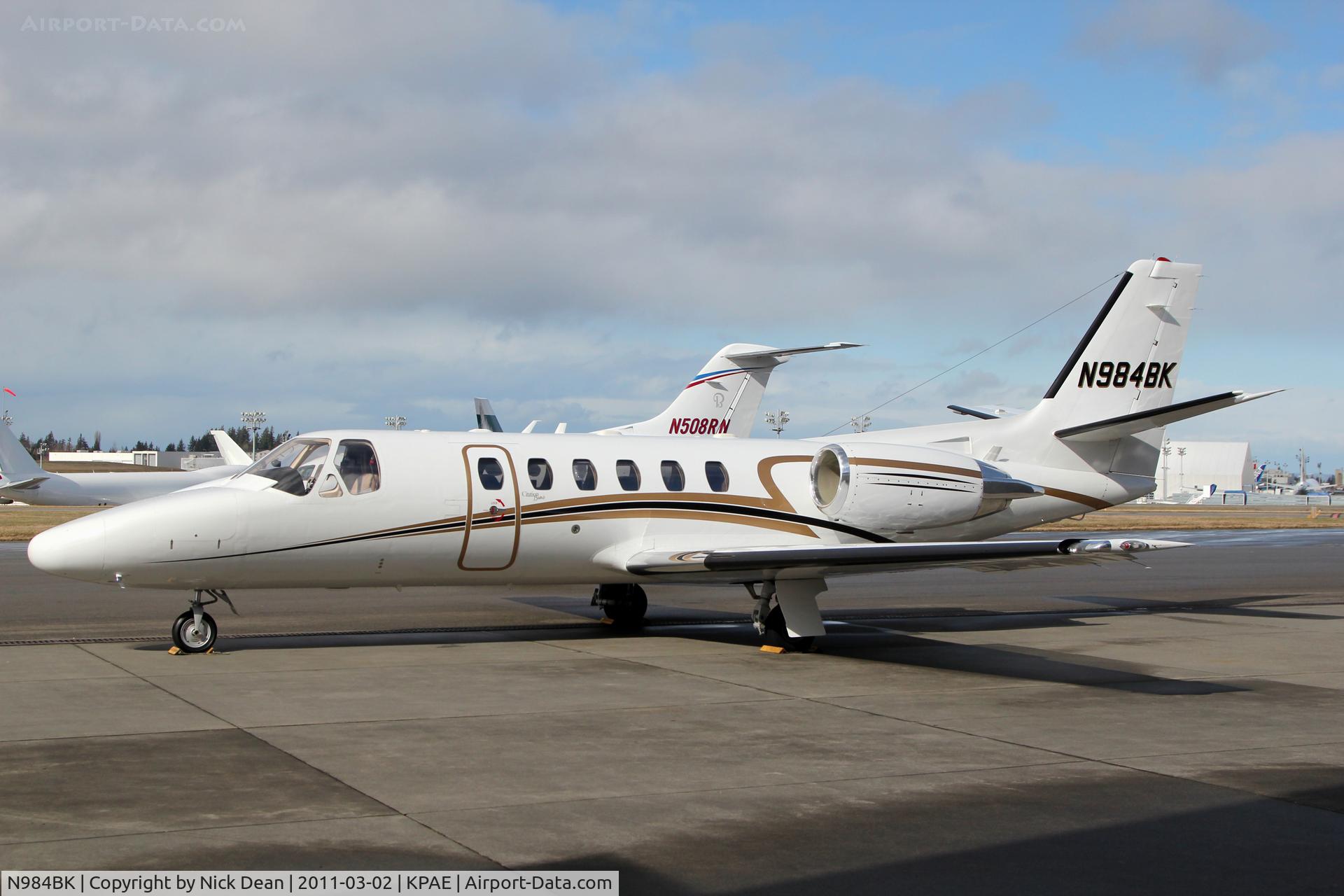N984BK, 1998 Cessna 550 Citation Bravo C/N 550-0857, KPAE