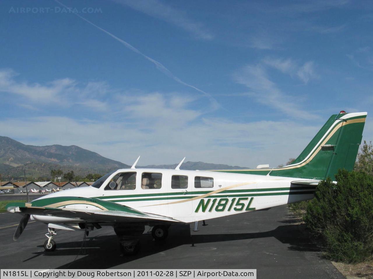 N1815L, 1976 Beech 58P Baron C/N TJ-63, 1976 Beech 58P BARON, two Continental TSIO-520-LB1C 310 Hp each