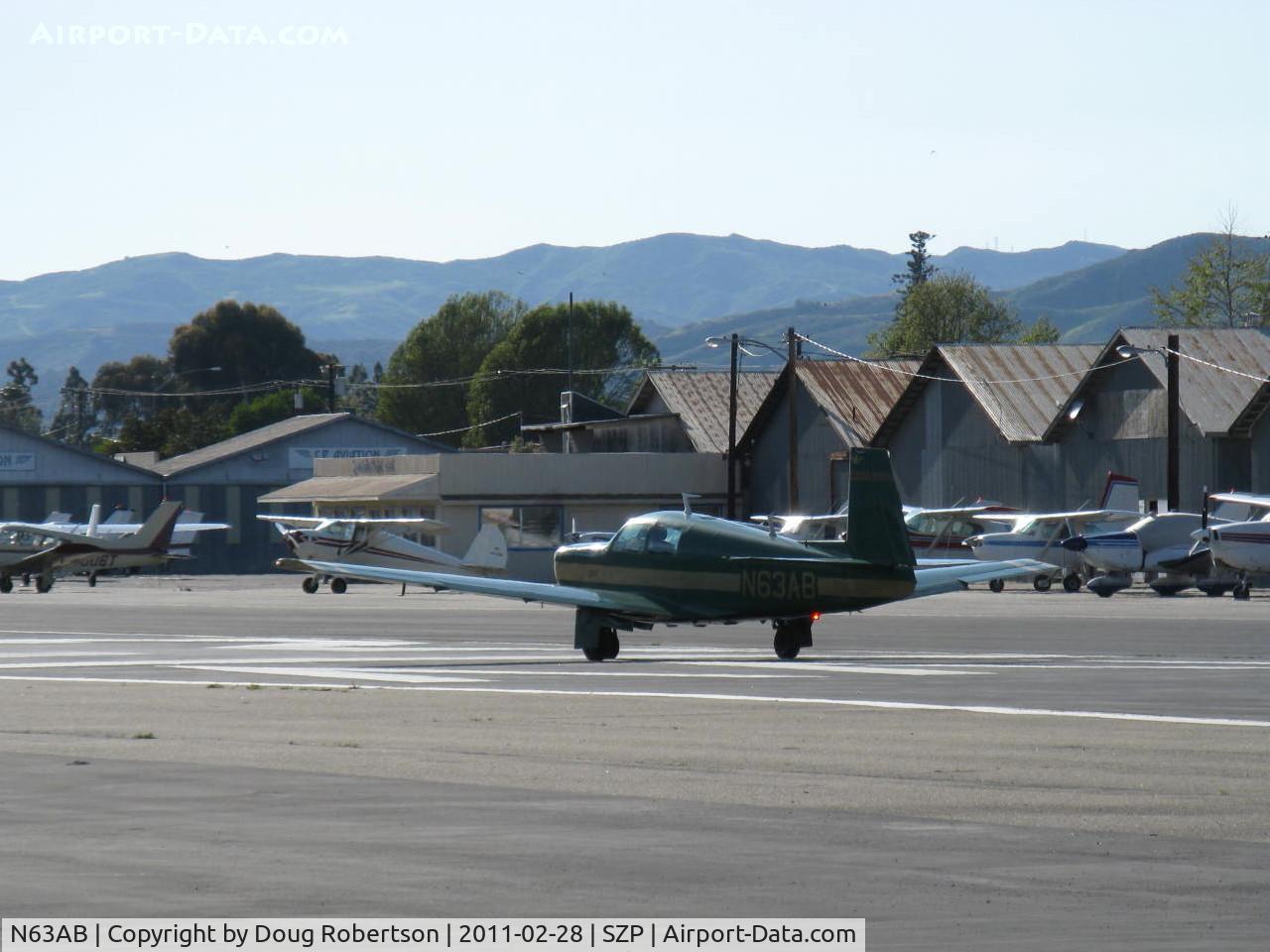 N63AB, 1965 Mooney M20E C/N 914, 1965 Mooney M20E SUPER 21, Lycoming IO-360 200 Hp, takeoff roll Rwy 22