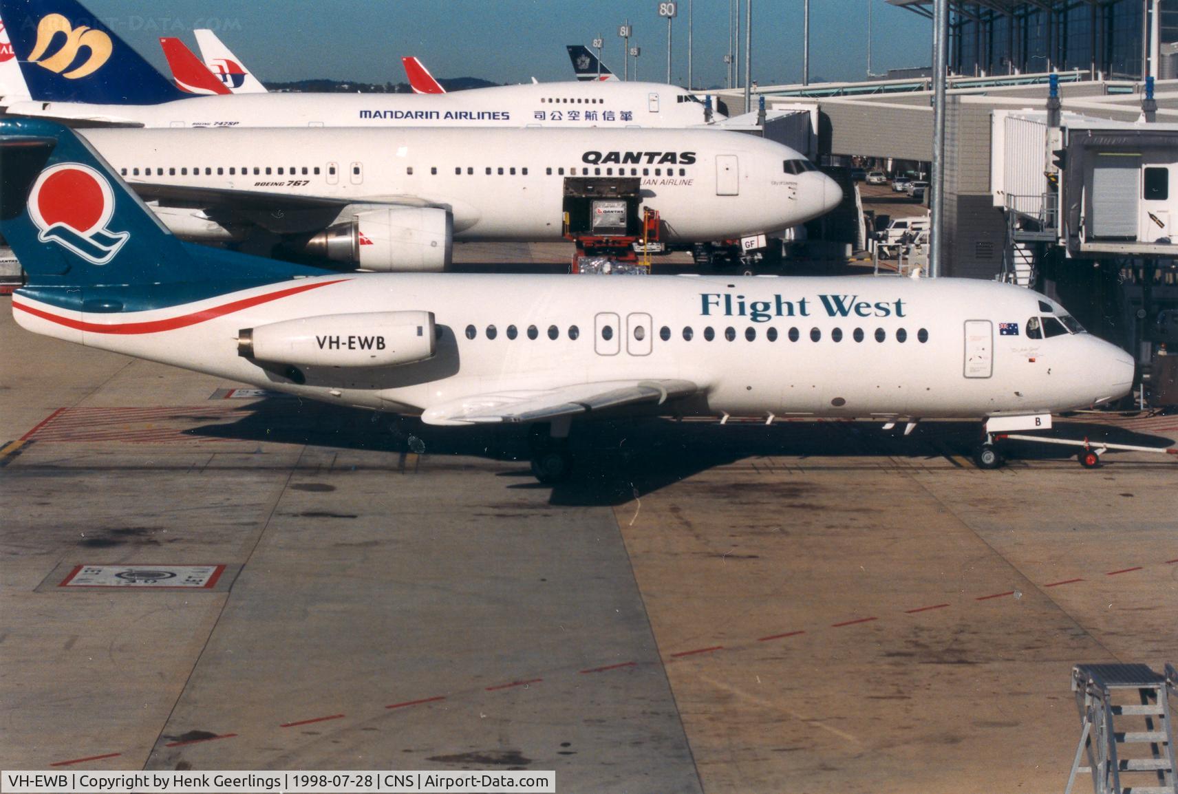 VH-EWB, 1983 Fokker F-28-4000 Fellowship C/N 11205, Flight West