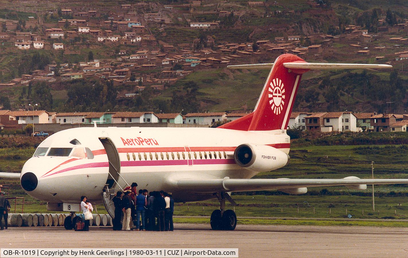 OB-R-1019, 1973 Fokker F.28-1000 Fellowship C/N 11066, Aero Peru at  Cusco