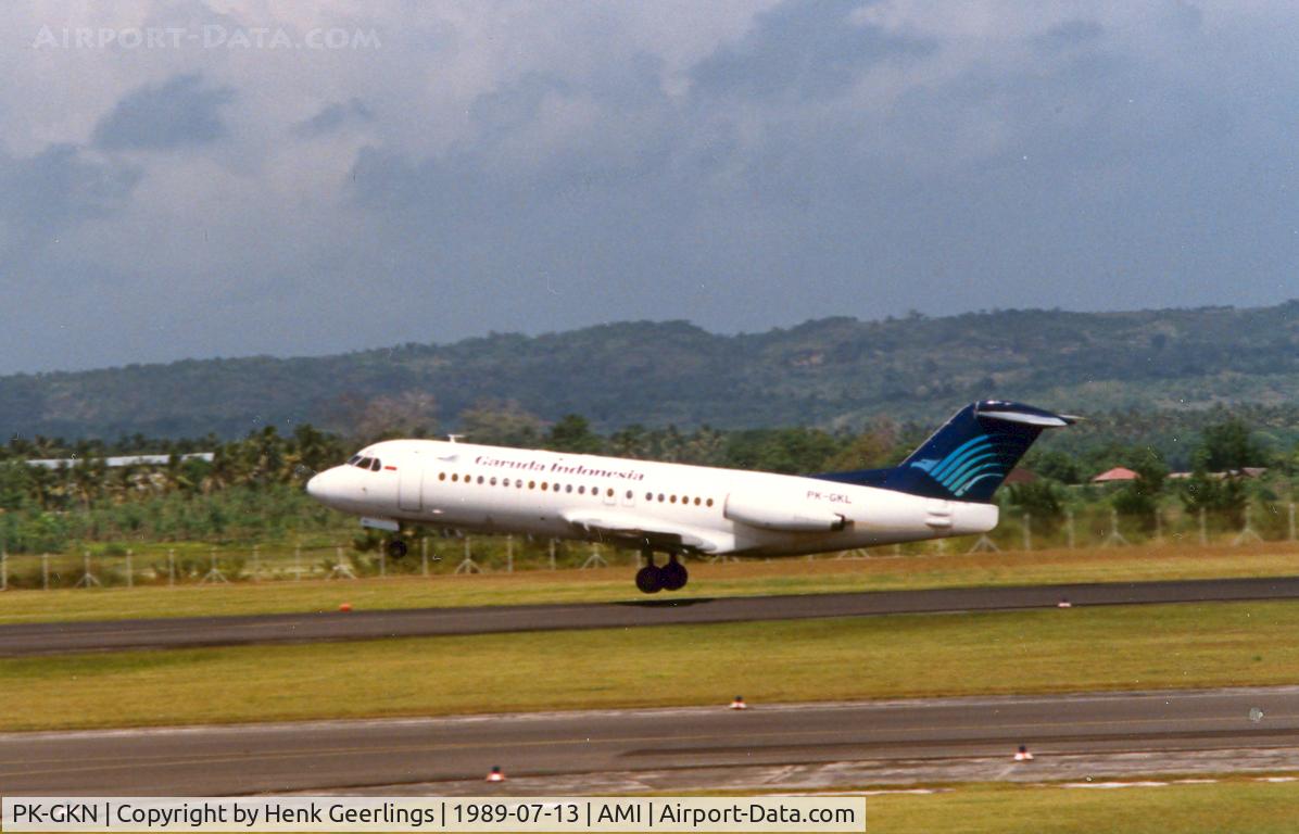 PK-GKN, 1983 Fokker F-28-4000 Fellowship C/N 11196, Garuda
