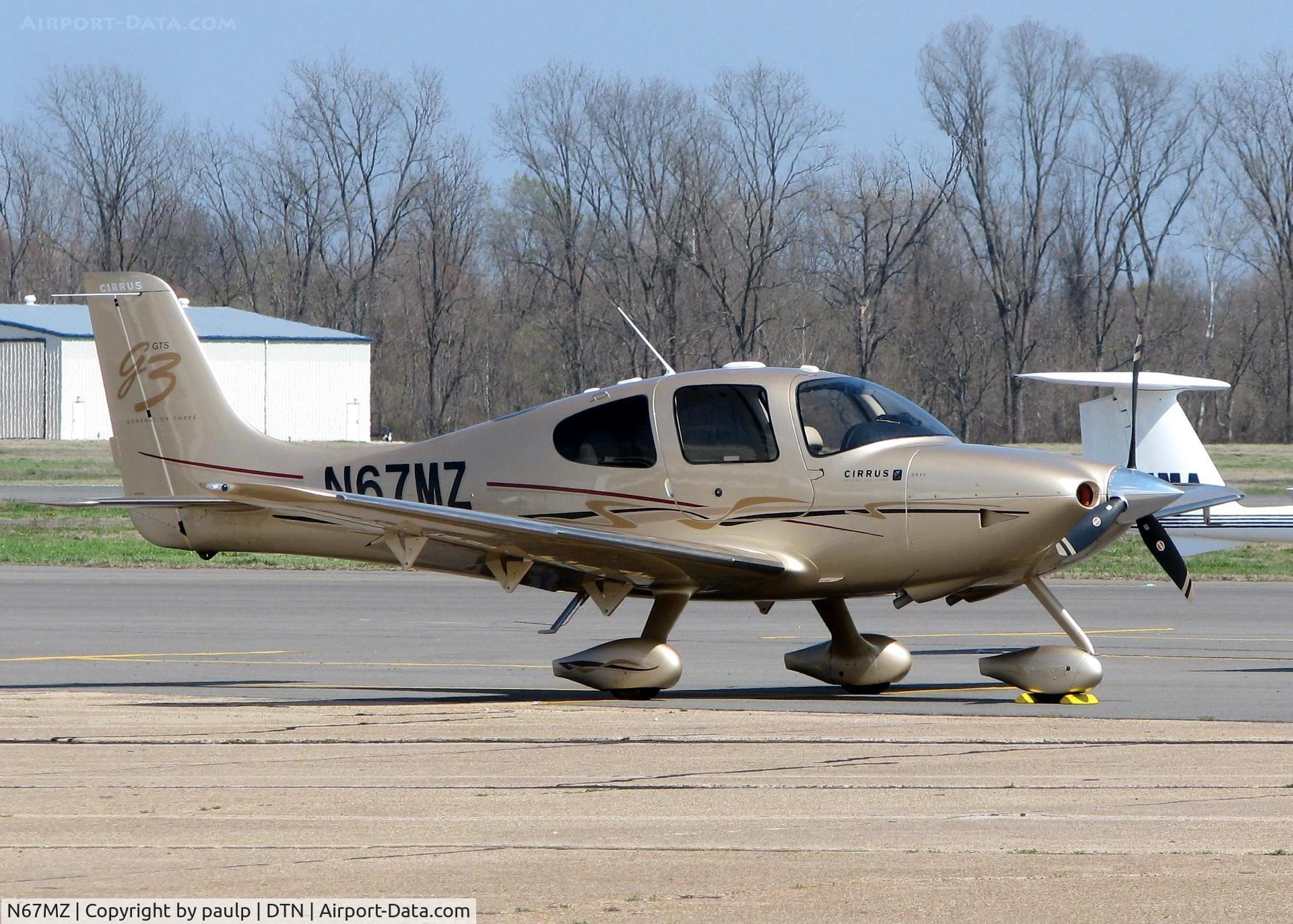 N67MZ, 2007 Cirrus SR22 G3 GTS C/N 2498, At Downtown Shreveport.