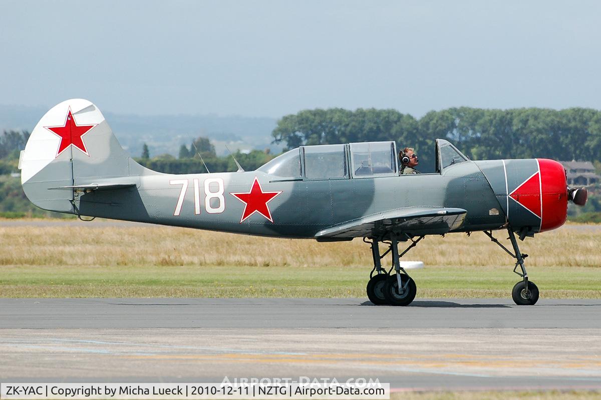 ZK-YAC, Yakovlev Yak-52 C/N 822108, At Tauranga