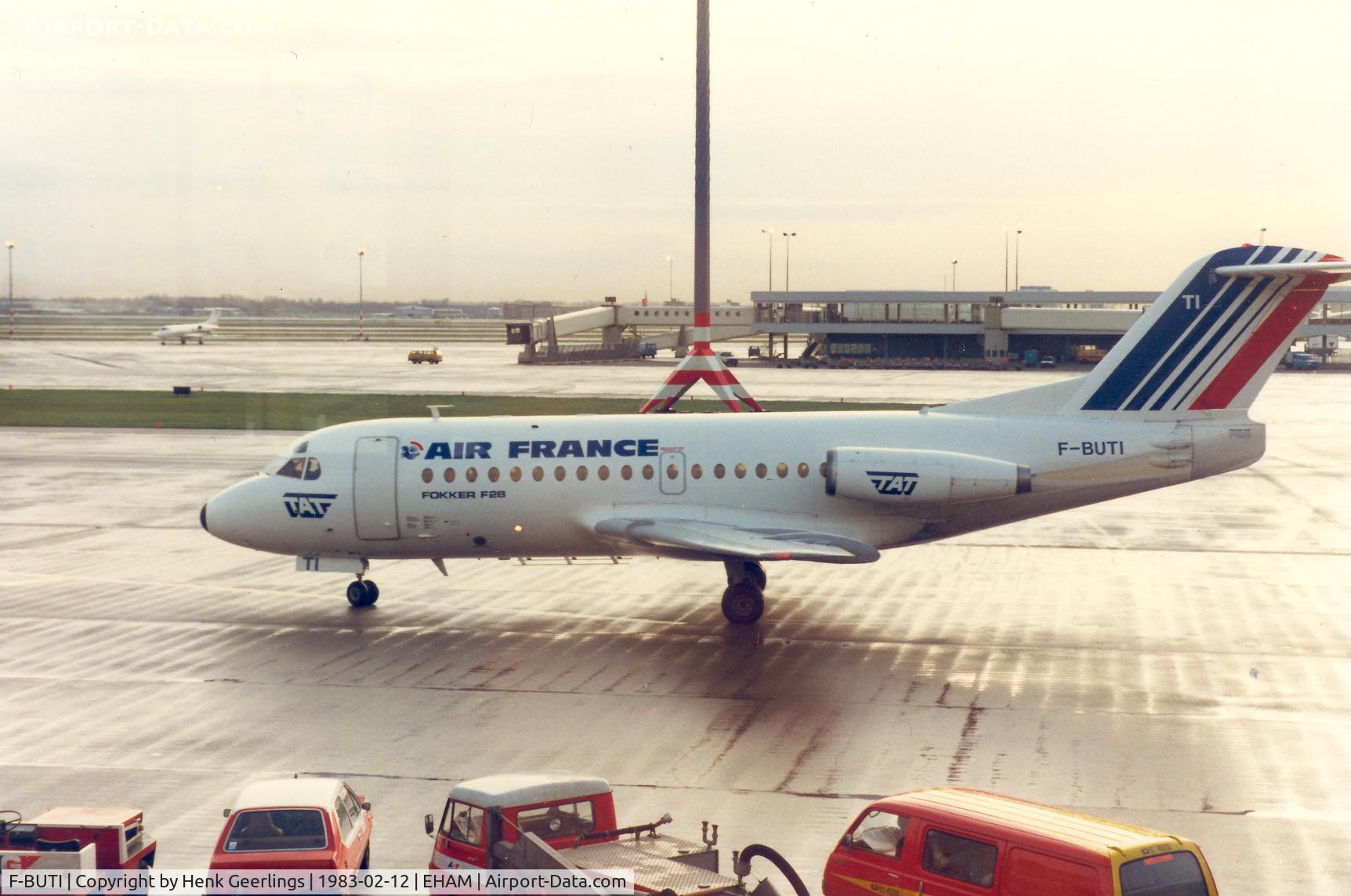 F-BUTI, 1971 Fokker F.28-1000 Fellowship C/N 11034, Air France, flight operated by TAT