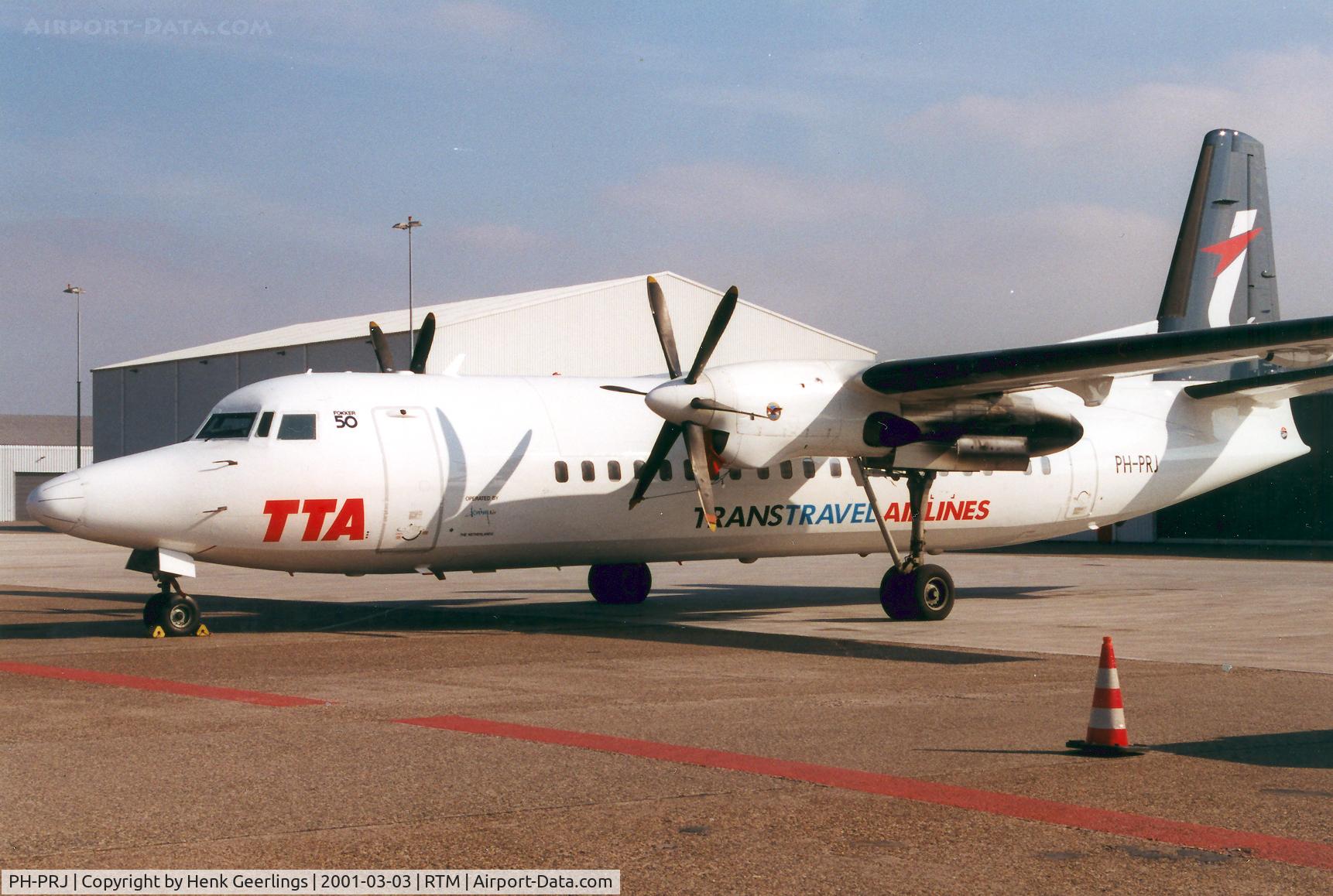 PH-PRJ, 1991 Fokker F-27-500 Friendship C/N 20212, Transtravel Airlines - TTA