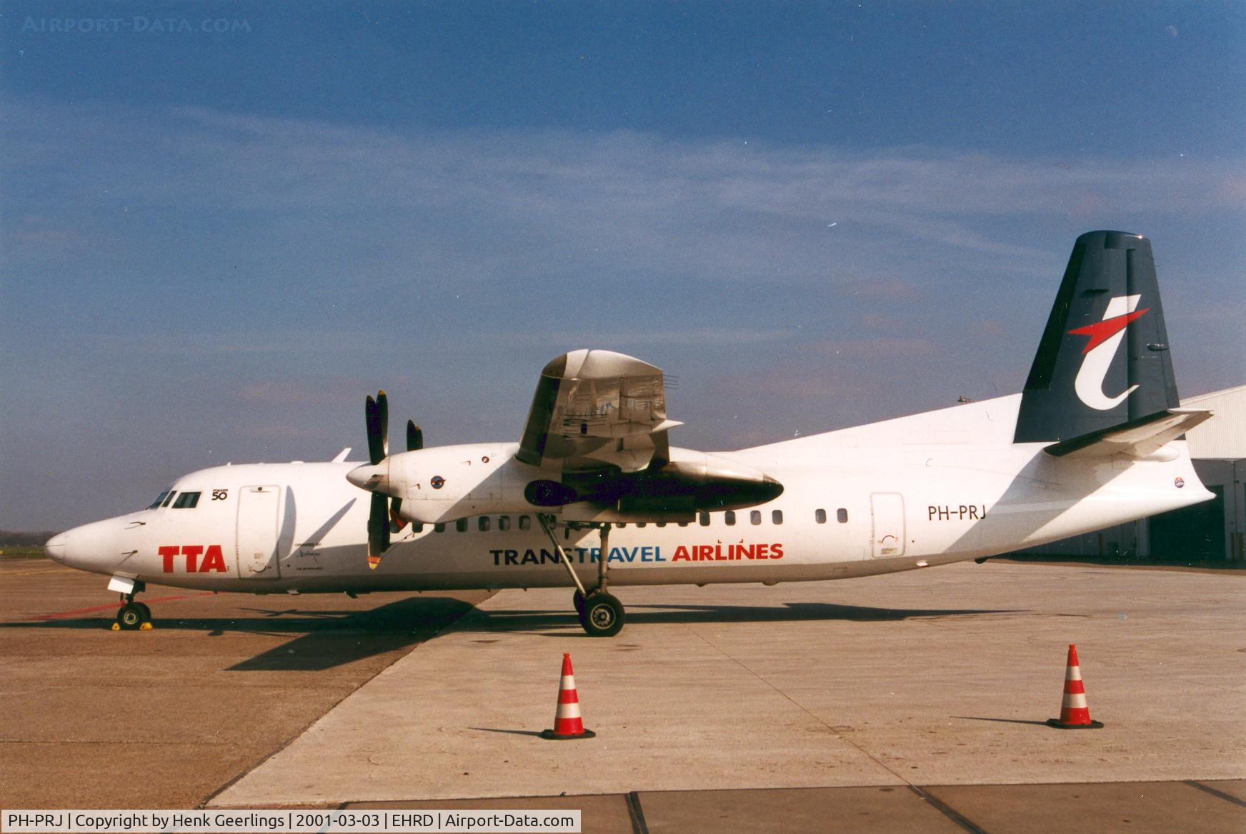 PH-PRJ, 1991 Fokker F-27-500 Friendship C/N 20212, TTA - Transtravel Airlines