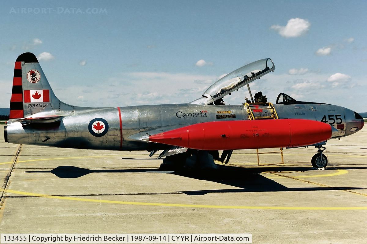 133455, Canadair CT-133 Silver Star 3 C/N T33-455, flightline at Goose Bay