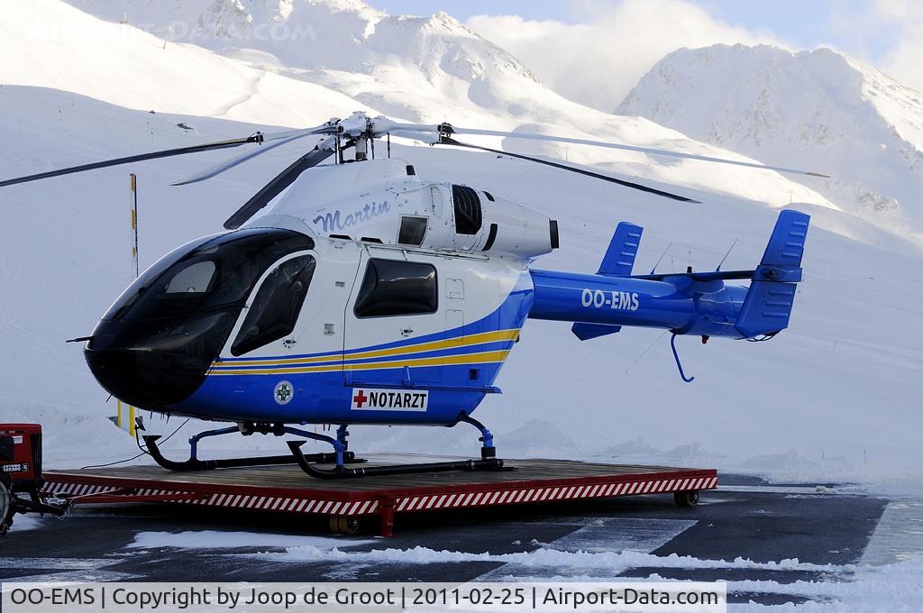 OO-EMS, 1995 McDonnell Douglas MD-900 Explorer C/N 900-00020, at Hochgurgl Heliport at 2200m above sea level