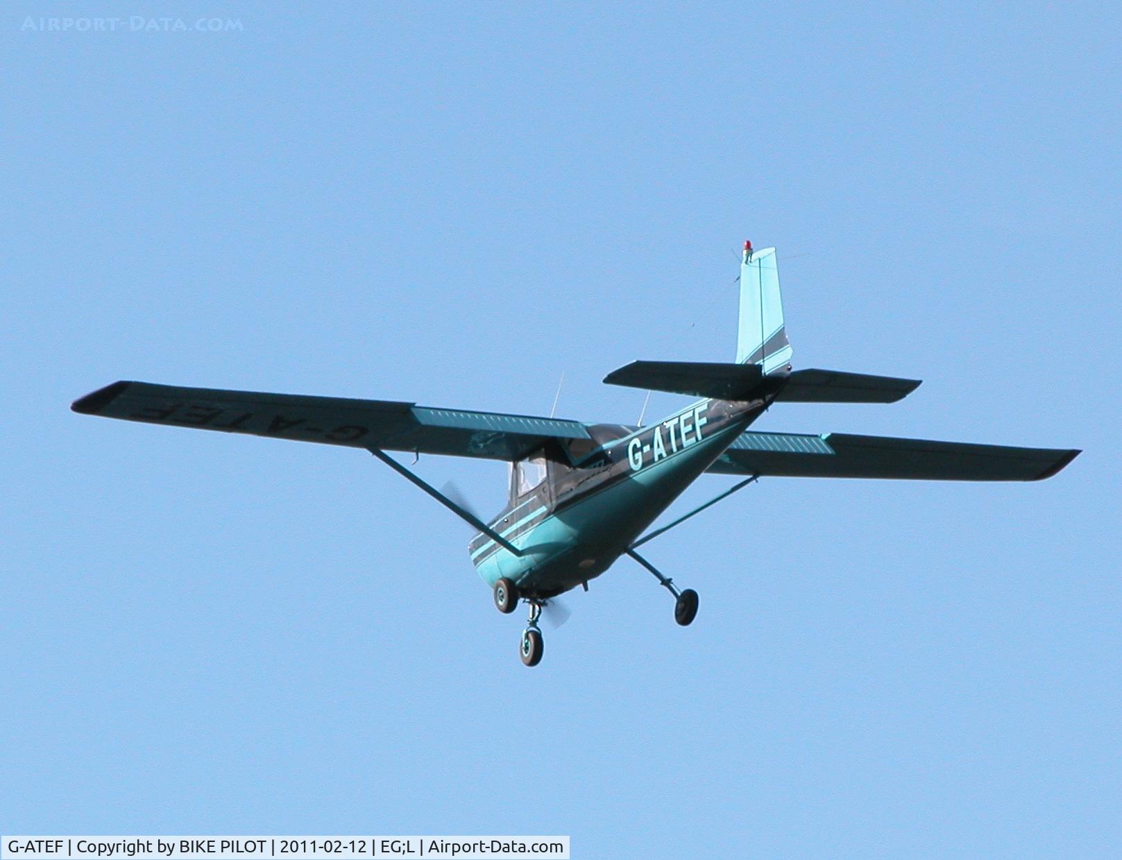 G-ATEF, 1965 Cessna 150E C/N 150-61378, Resident 150E on finals for rwy 25.