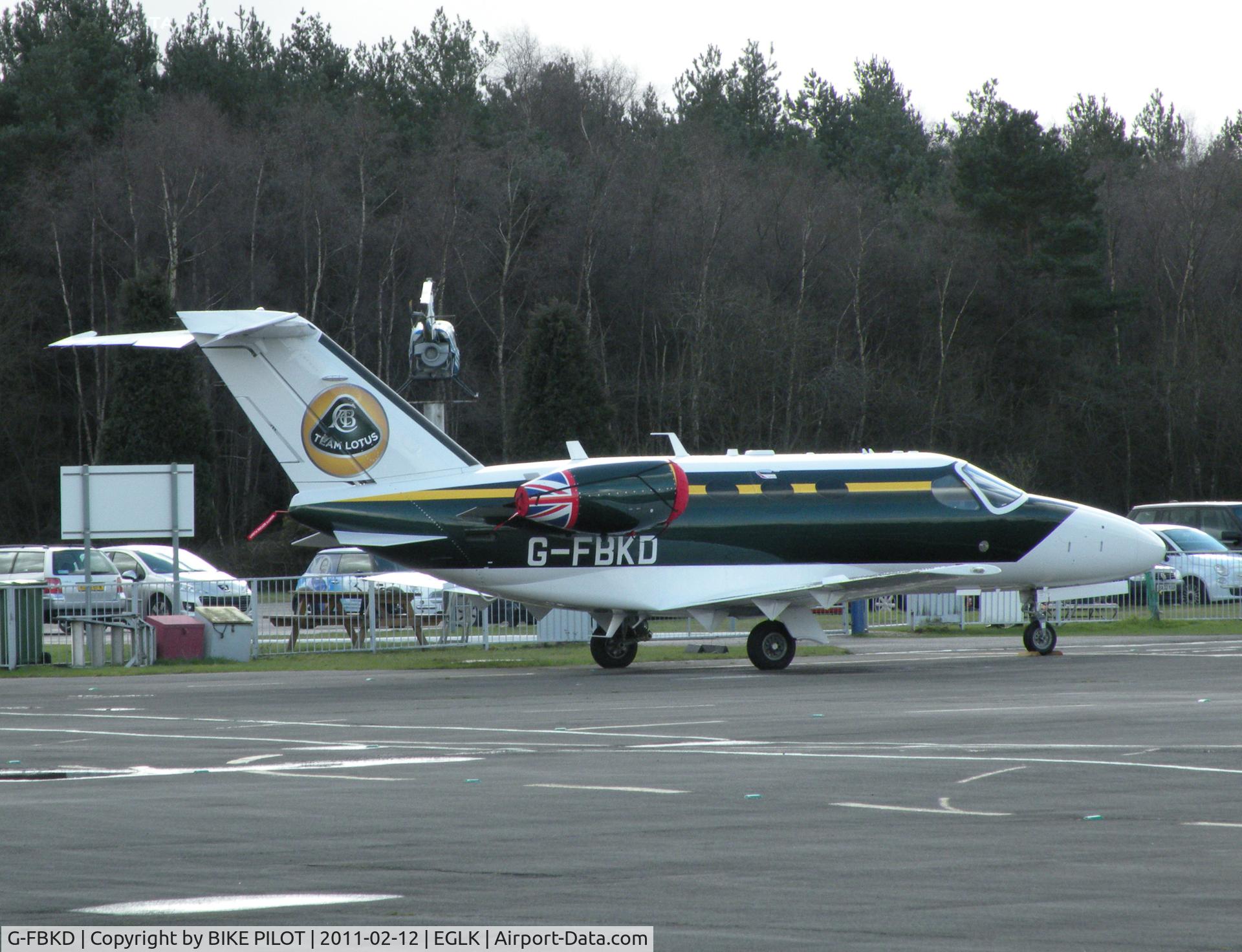 G-FBKD, 2010 Cessna 510 Citation Mustang Citation Mustang C/N 510-0346, Blink Mustang in Team Lotus colors.