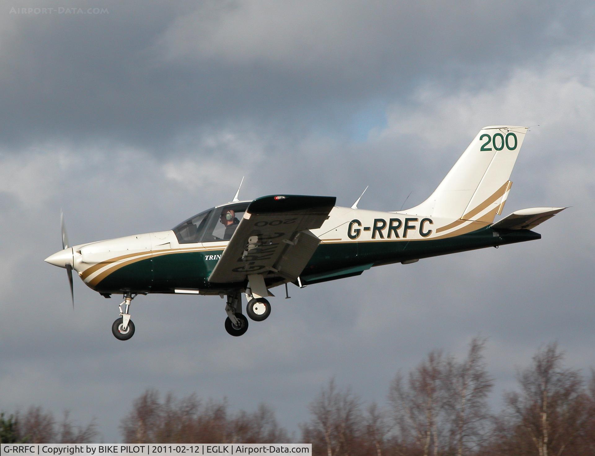 G-RRFC, 2001 Socata TB-20 GT C/N 2053, Resident TB20 on finals for rwy 25.