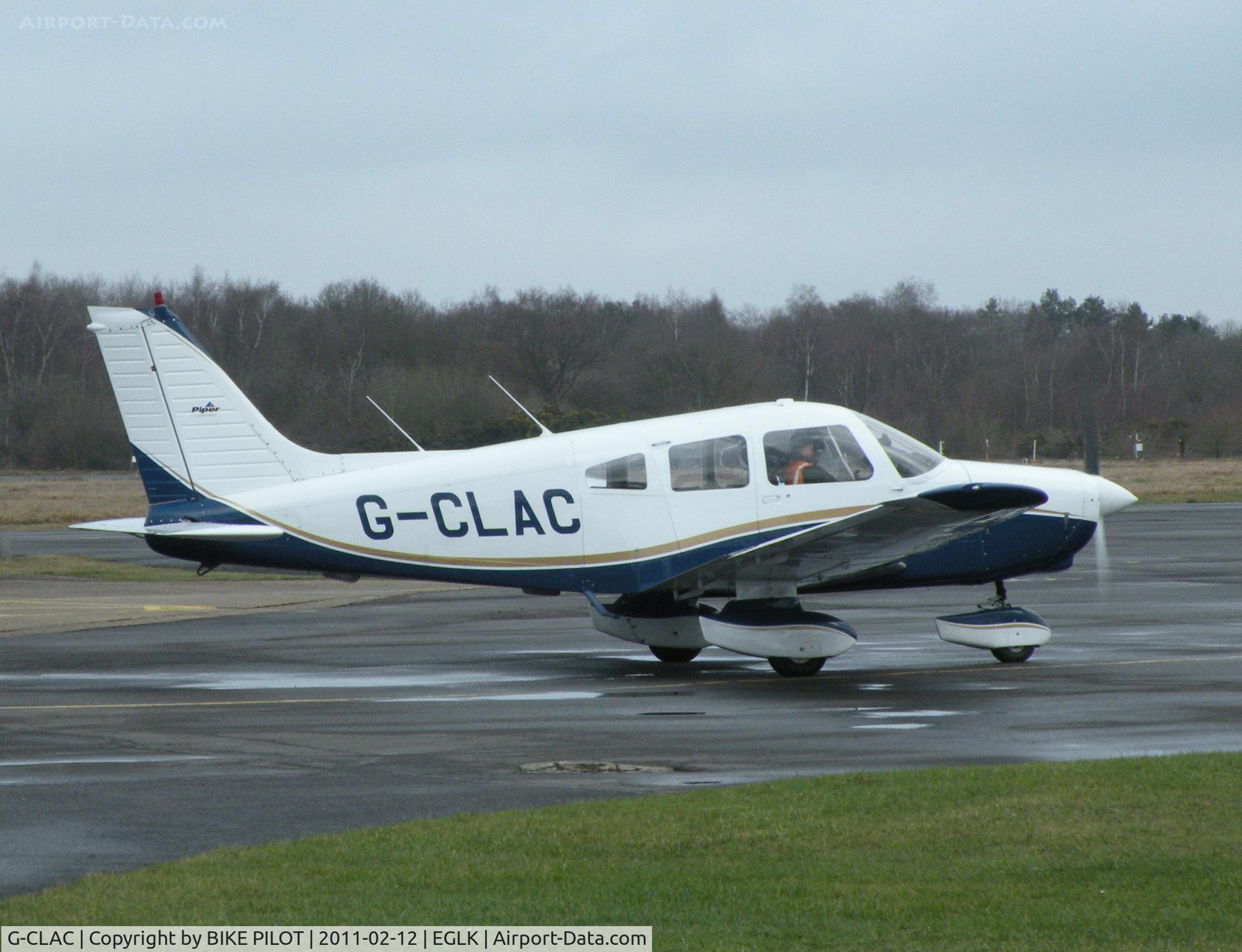 G-CLAC, 1981 Piper PA-28-161 Cherokee Warrior II C/N 28-8116241, Resident Cherokee Warrior II on thje main apron.