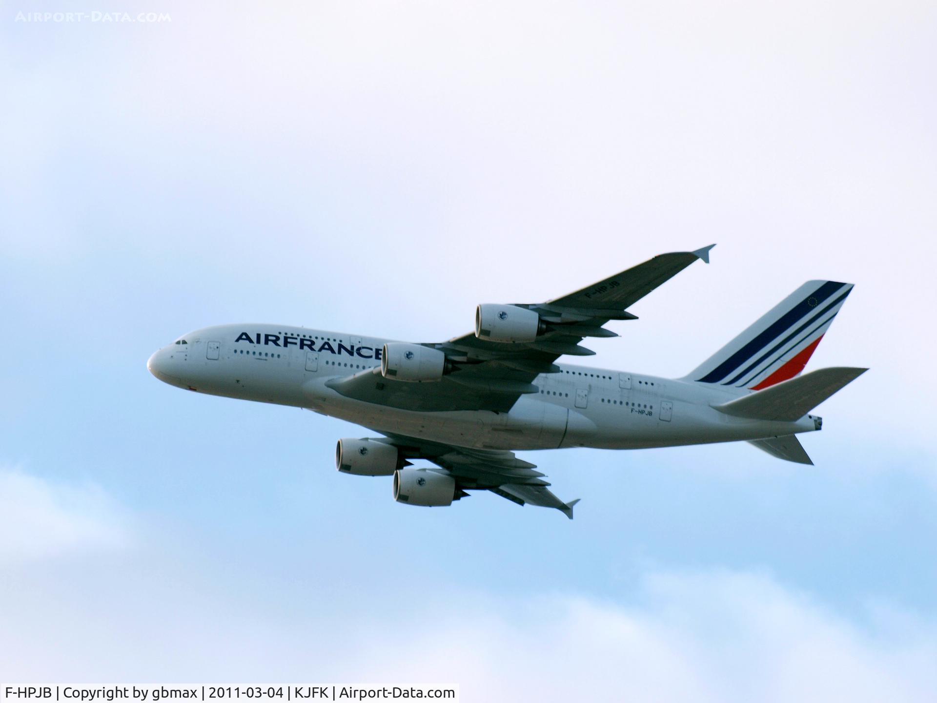 F-HPJB, 2009 Airbus A380-861 C/N 040, Flying to JFK