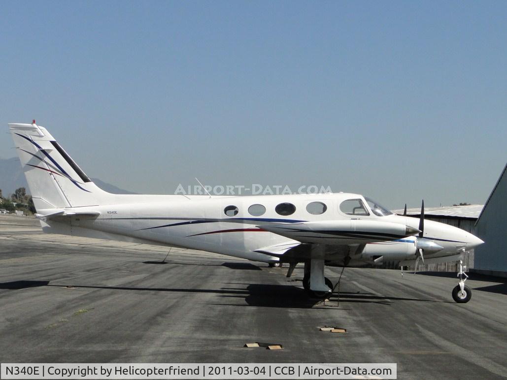 N340E, 1972 Cessna 340 C/N 340-0102, Parked in transient parking