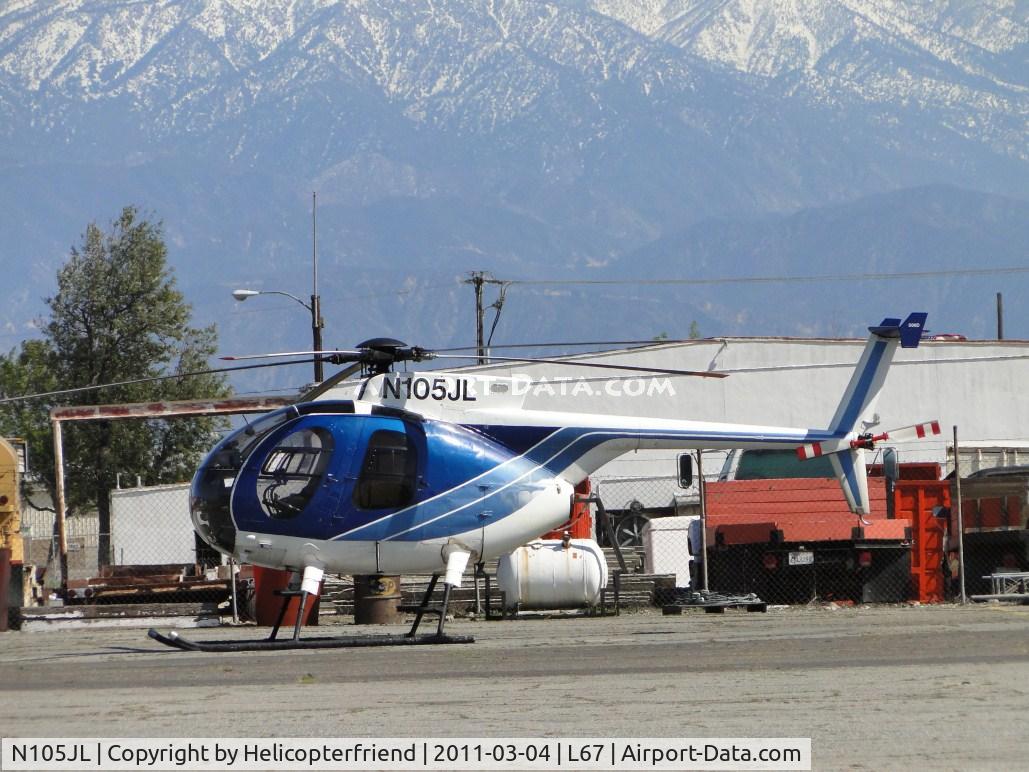 N105JL, 1980 Hughes 369D C/N 900807D, Parked near Western Helicopters