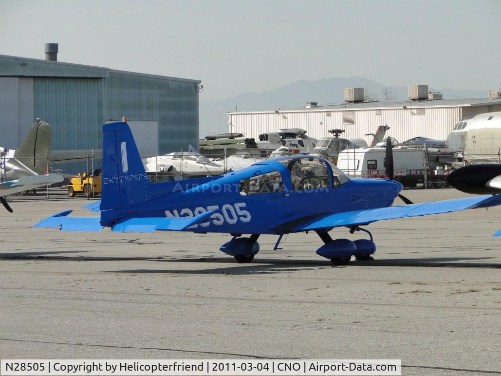 N28505, 1977 Grumman American AA-5B Tiger C/N AA5B0645, Parked north of the hanger