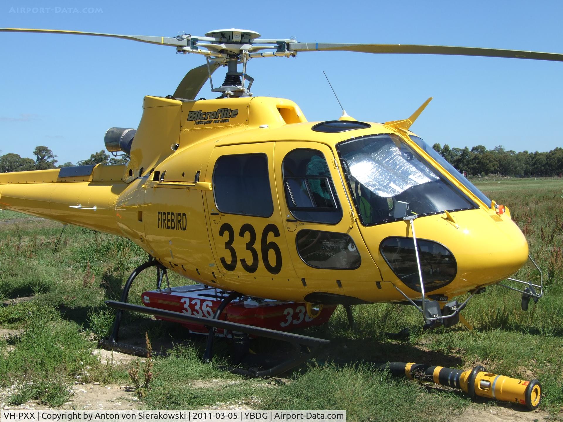 VH-PXX, 2010 Eurocopter AS-350B-3 Ecureuil Ecureuil C/N 4852, VH-PXX @ YBDG Eurocopter AS 350 B3 Ecureuil s/n 4852