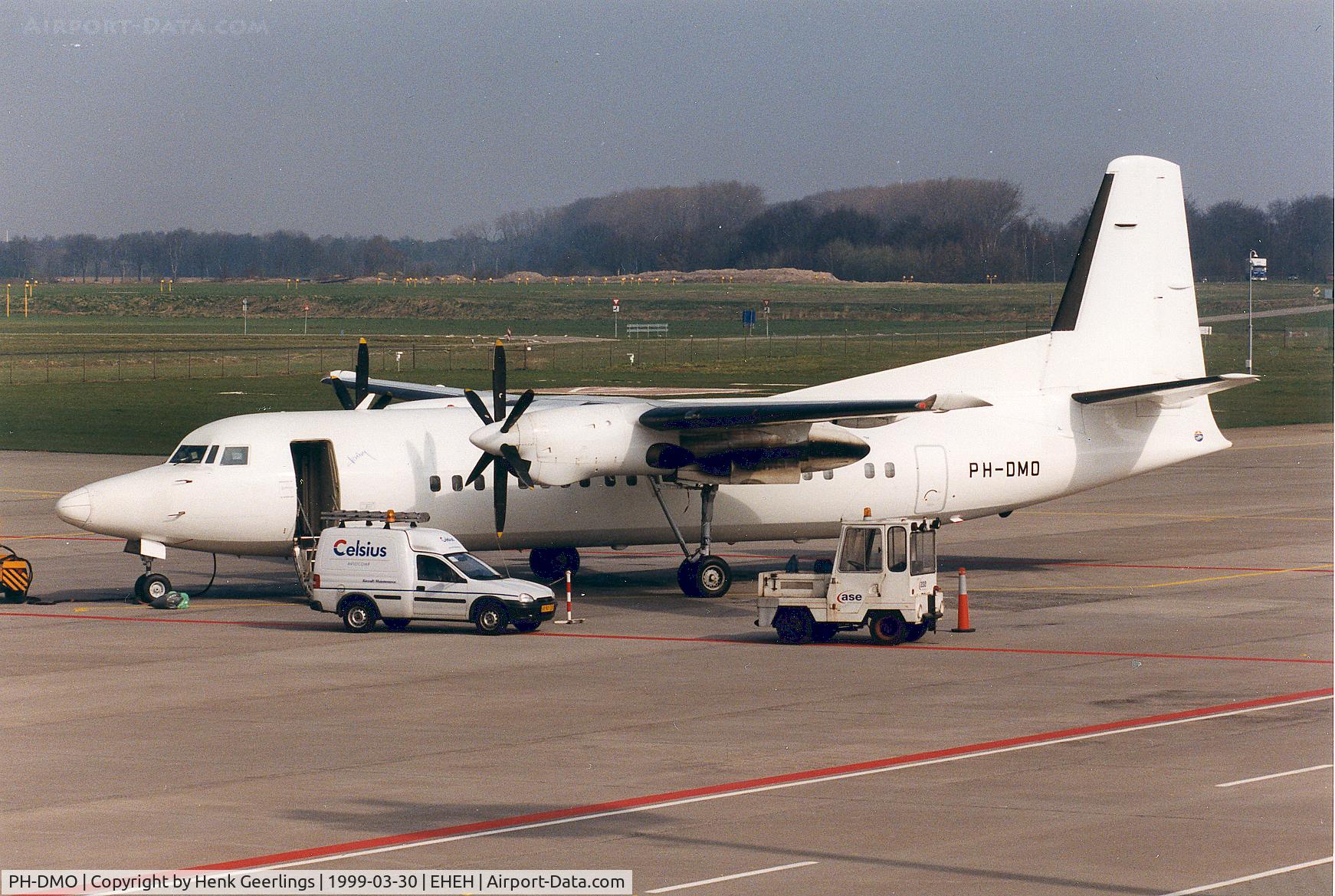 PH-DMO, 1987 Fokker 50 C/N 20103, All white cs Fokker 50