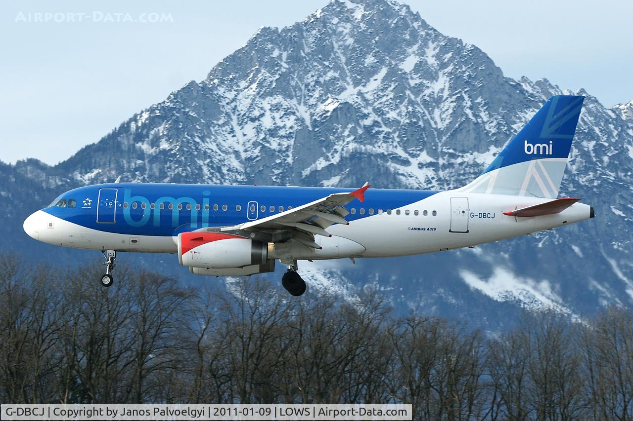 G-DBCJ, 2006 Airbus A319-131 C/N 2981, British Midland Airbus A319-131 landing in LOWS/SZG