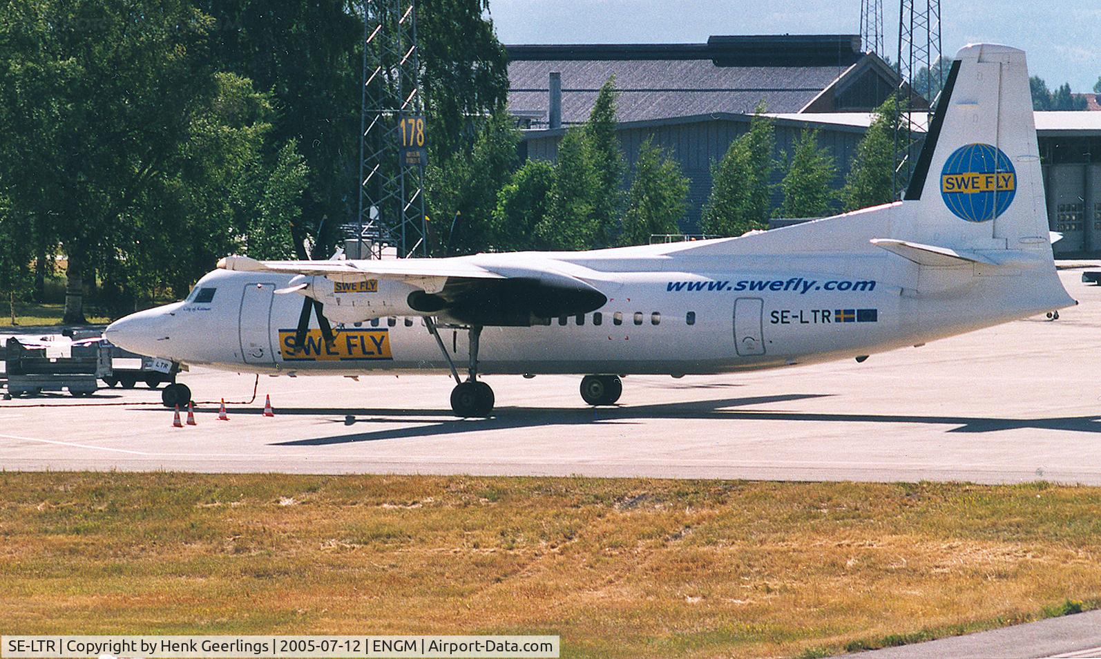 SE-LTR, 1991 Fokker 50 C/N 20226, Swe Fly - Oslo