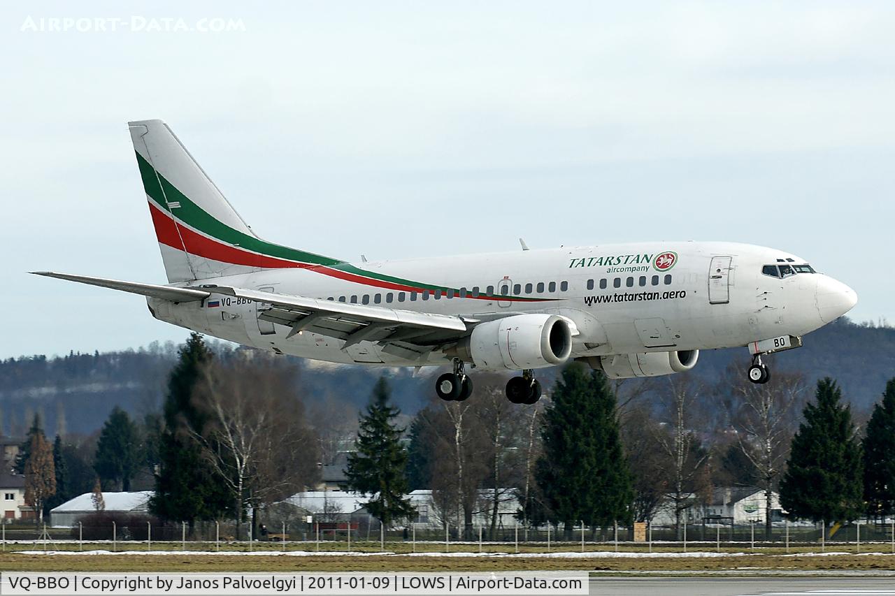VQ-BBO, 1993 Boeing 737-548 C/N 25165, Tatarstan Air Company Boeing B737-548 landing in LOWS/SZG