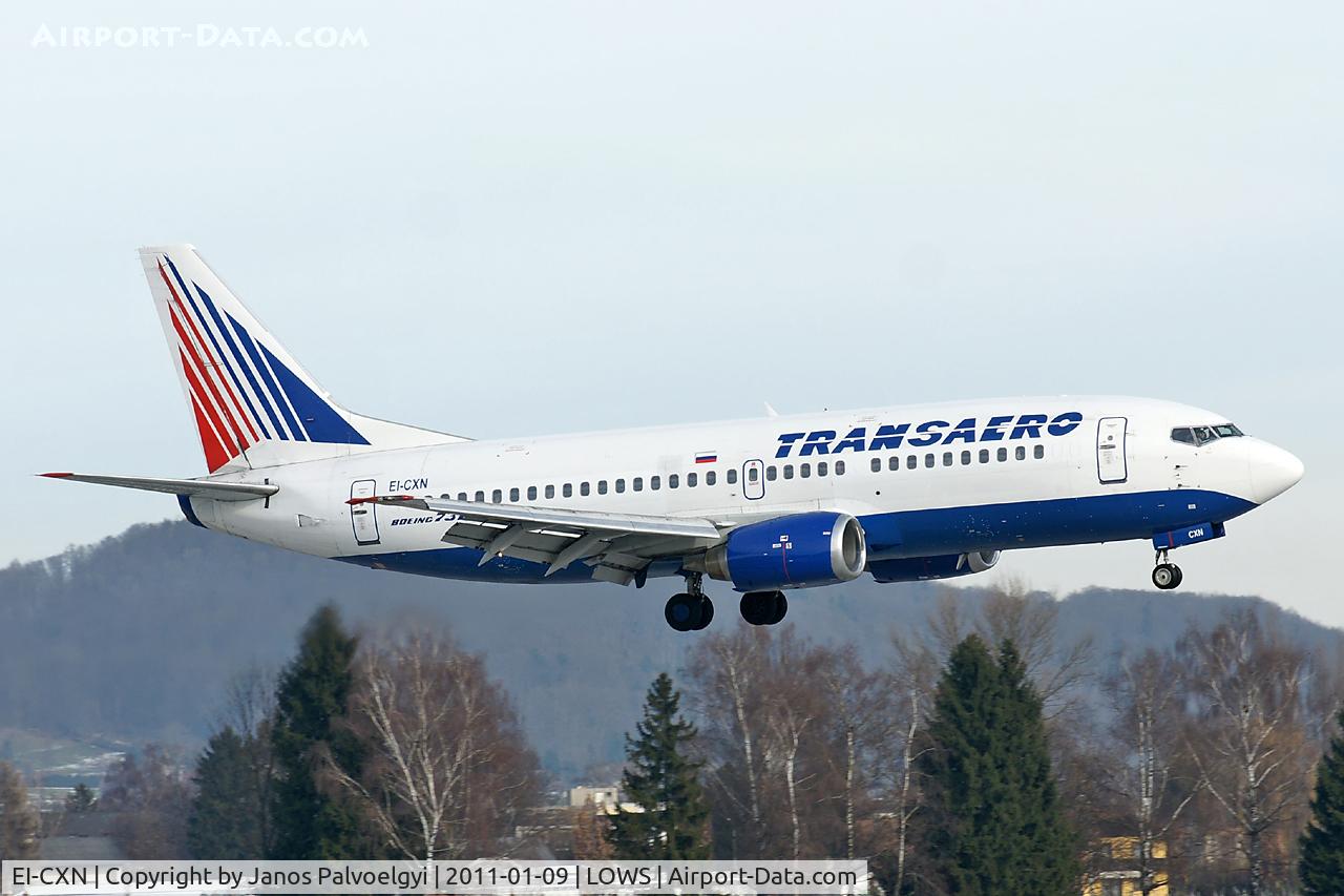 EI-CXN, 1987 Boeing 737-329 C/N 23772, Transaero Airlines Boeing B737-329 landing in LOWS/SZG
