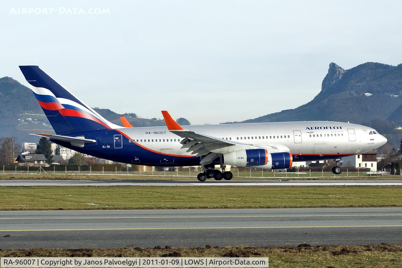 RA-96007, 1992 Ilyushin Il-96-300 C/N 74393201004, Aeroflot Ilyushin IL-96-300 landing in LOWS/SZG