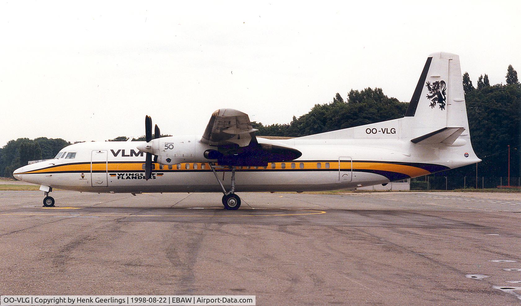 OO-VLG, 1987 Fokker 50 C/N 20104, VLM , spcl title 
