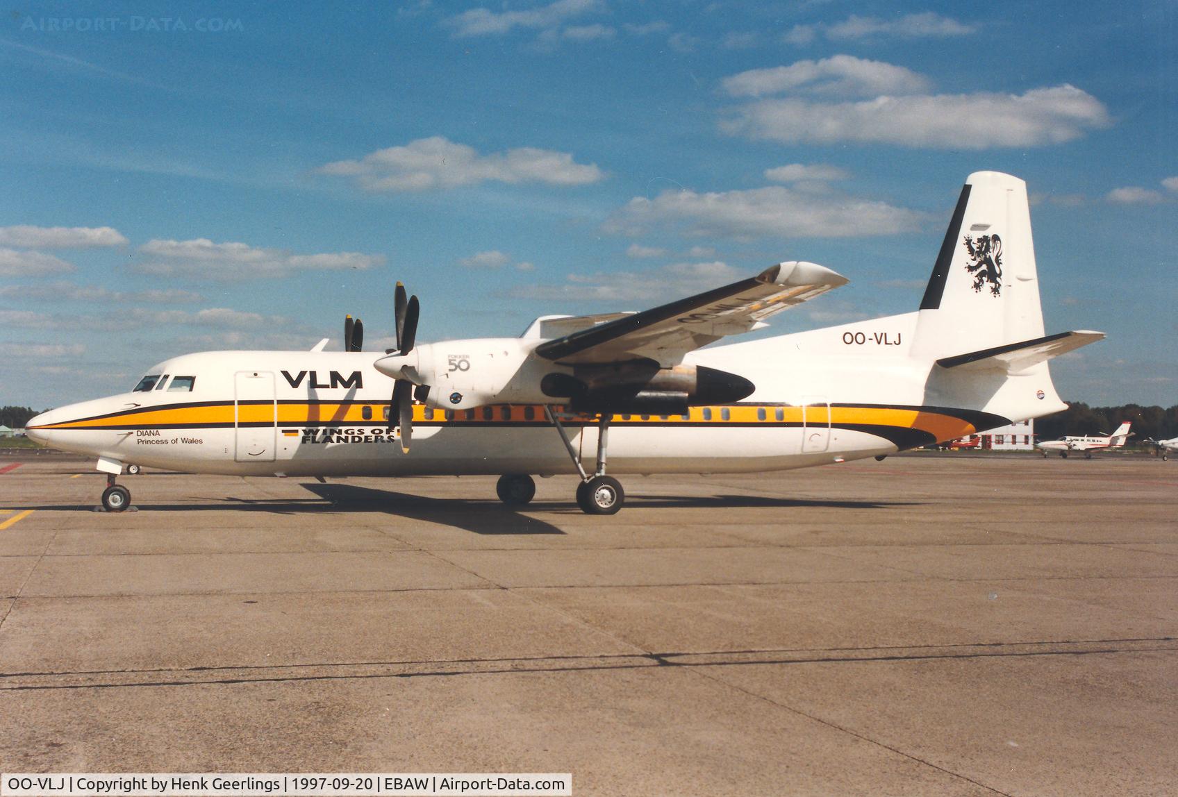 OO-VLJ, 1987 Fokker 50 C/N 20105, VLM