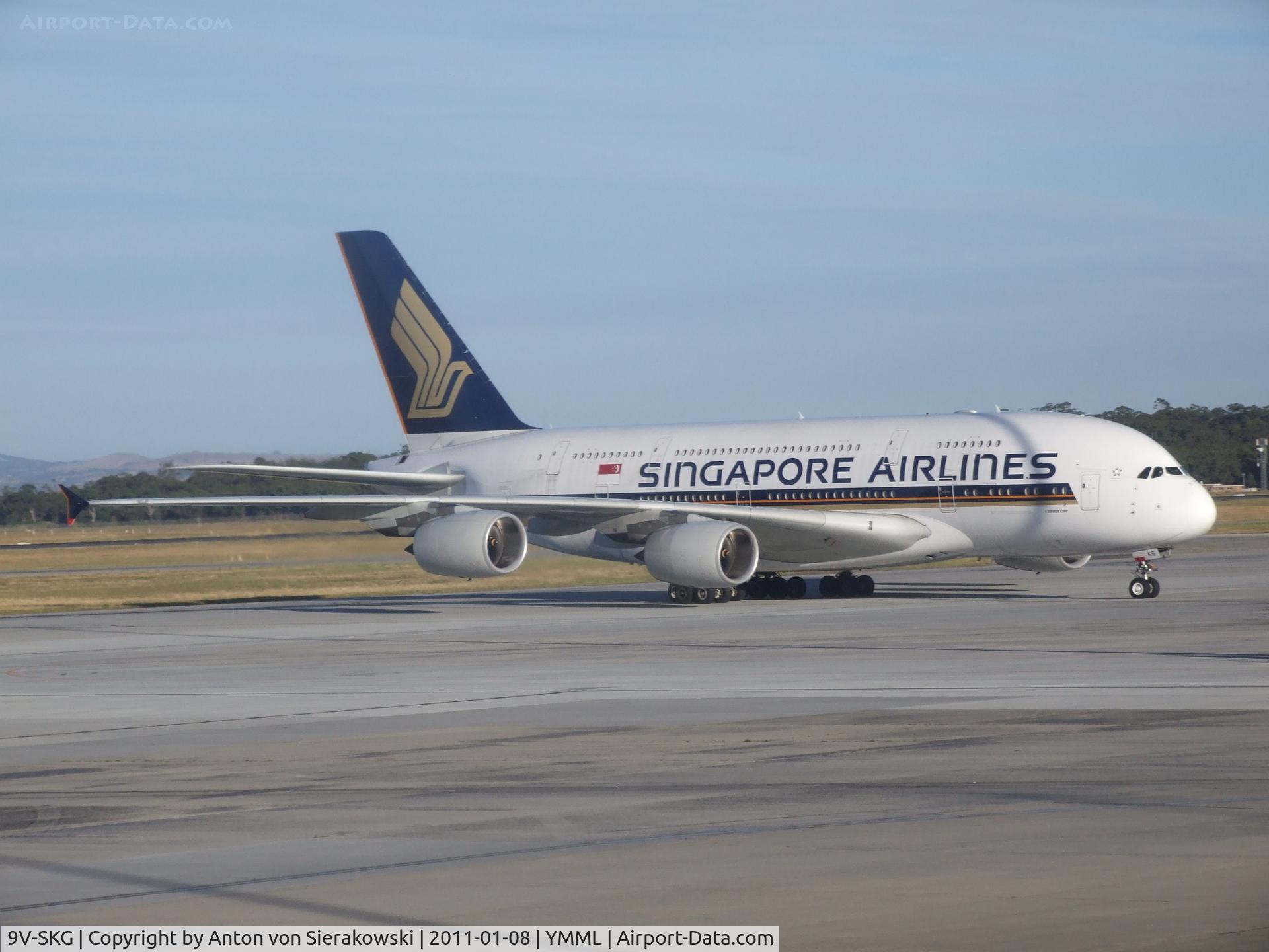 9V-SKG, 2008 Airbus A380-841 C/N 019, SV-SKG @ YMML Airbus A380 Singapore Airlines