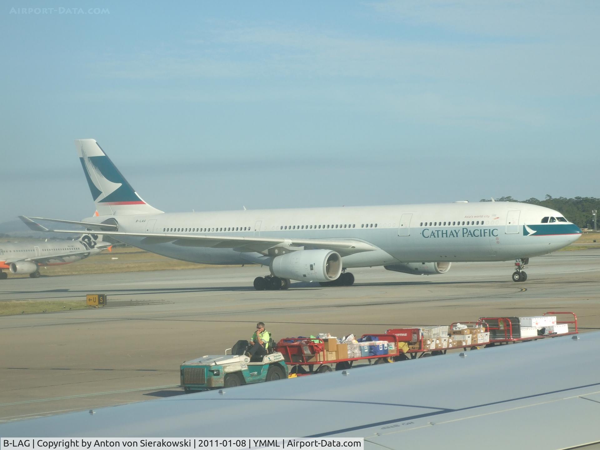 B-LAG, 2007 Airbus A330-343X C/N 895, B-LAG @ YMML Cathay Pacific Airbus A330-343X