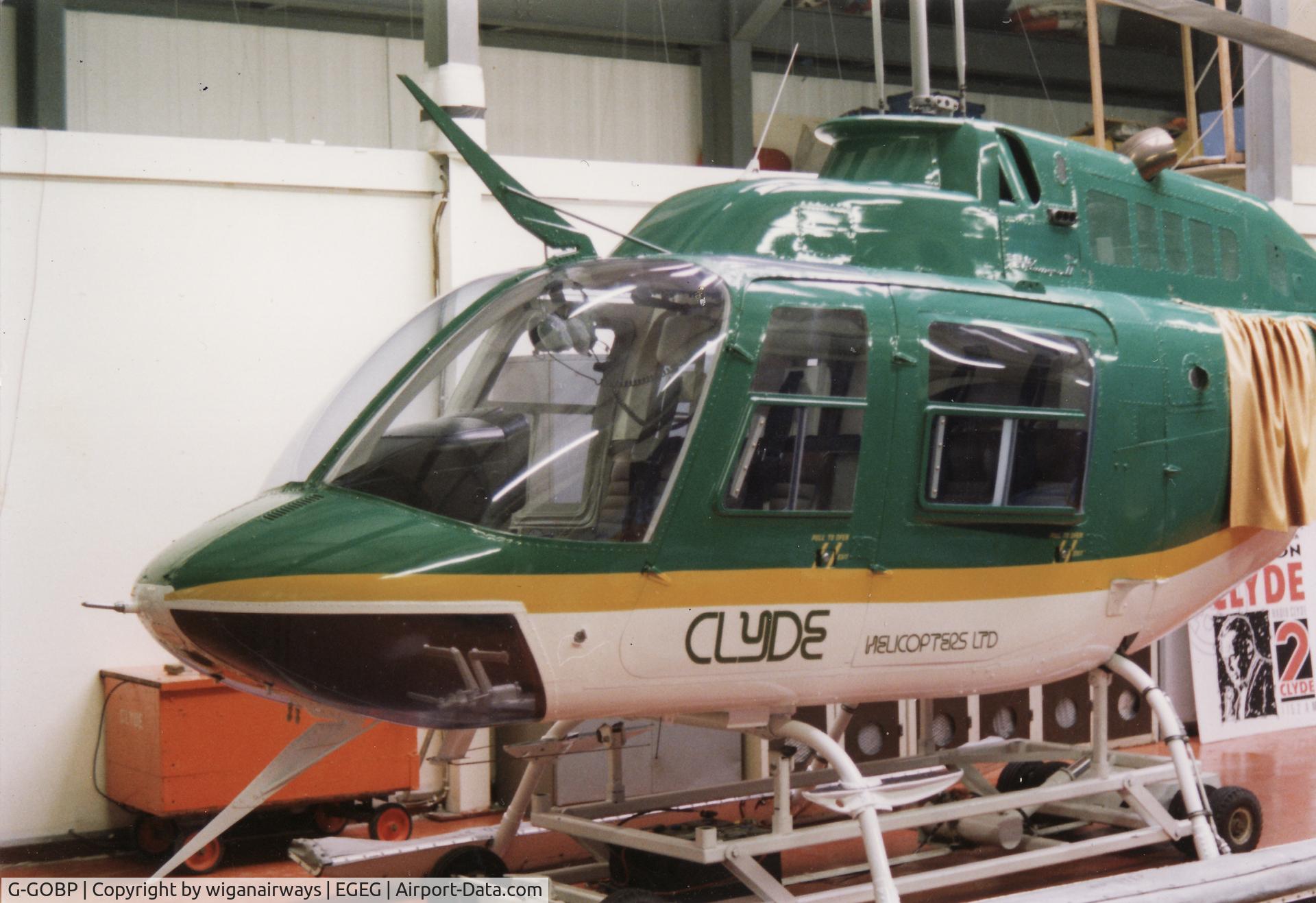 G-GOBP, 1974 Bell 206B JetRanger II C/N 1376, ready for roll out in the new scheme