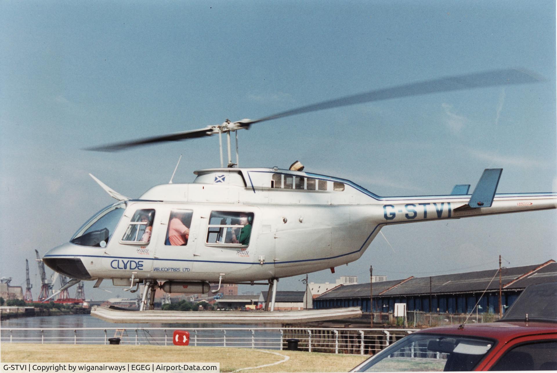 G-STVI, 1981 Bell 206L-1 LongRanger II C/N 45229, on a trip to Troon Golf Course