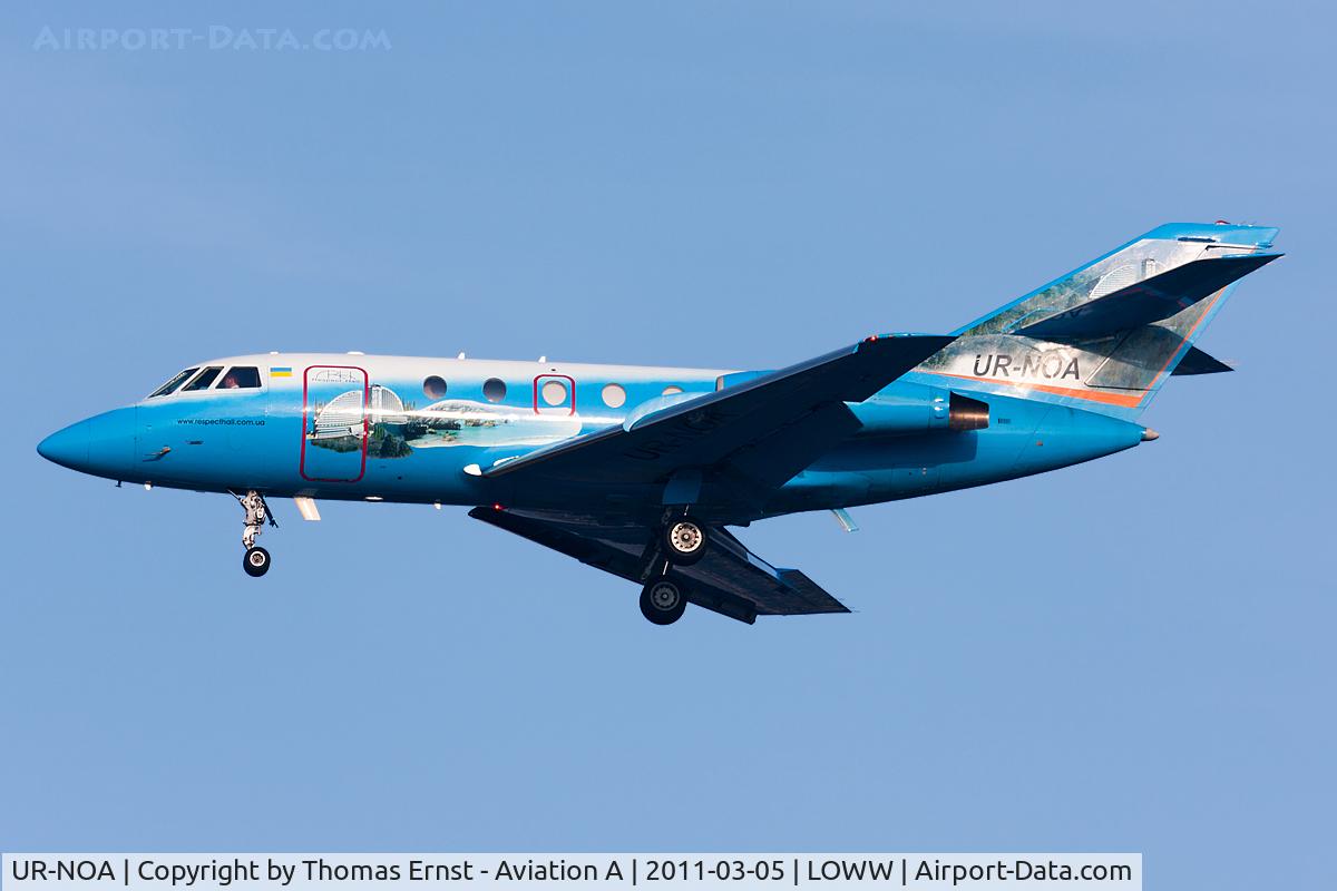 UR-NOA, 1976 Dassault Falcon (Mystere) 20F C/N 345, On final rwy 34