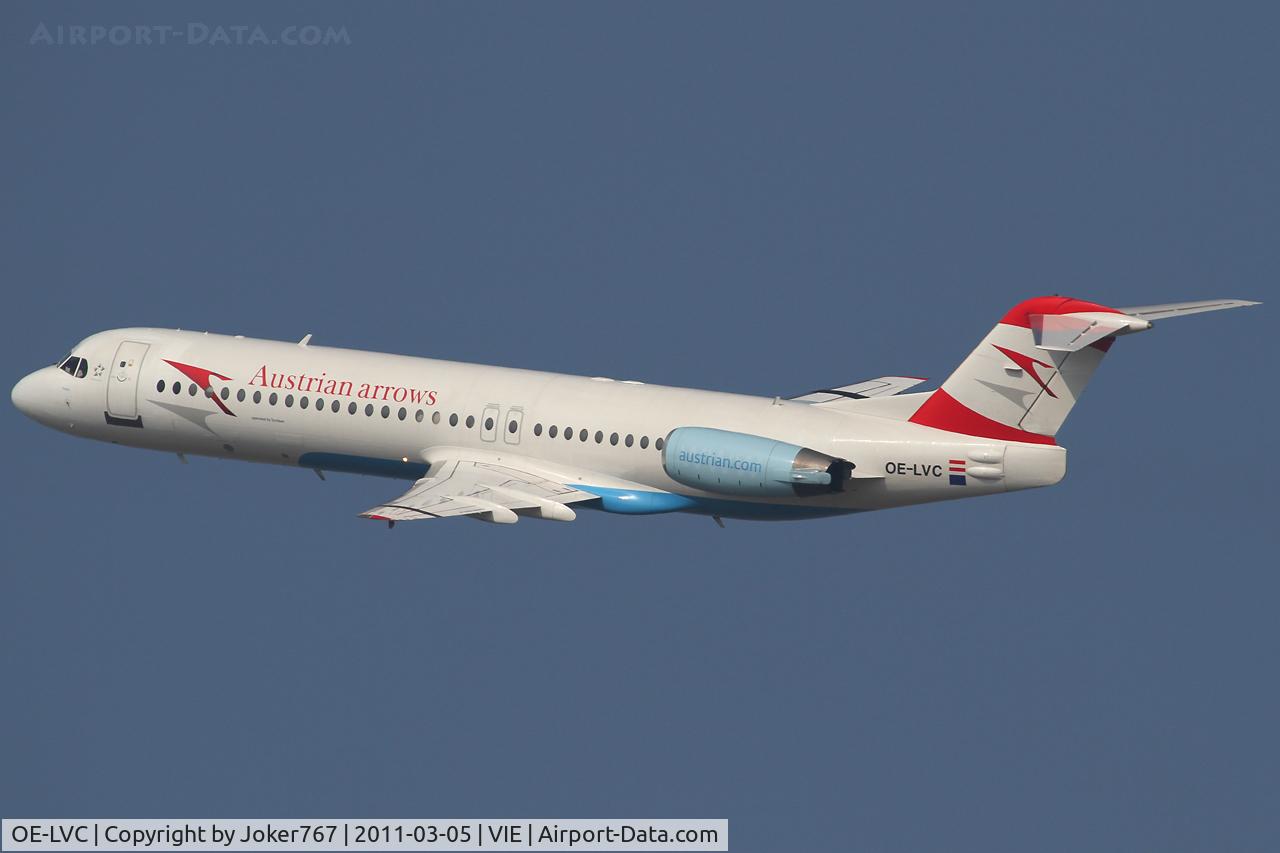 OE-LVC, 1993 Fokker 100 (F-28-0100) C/N 11446, Austrian arrows
