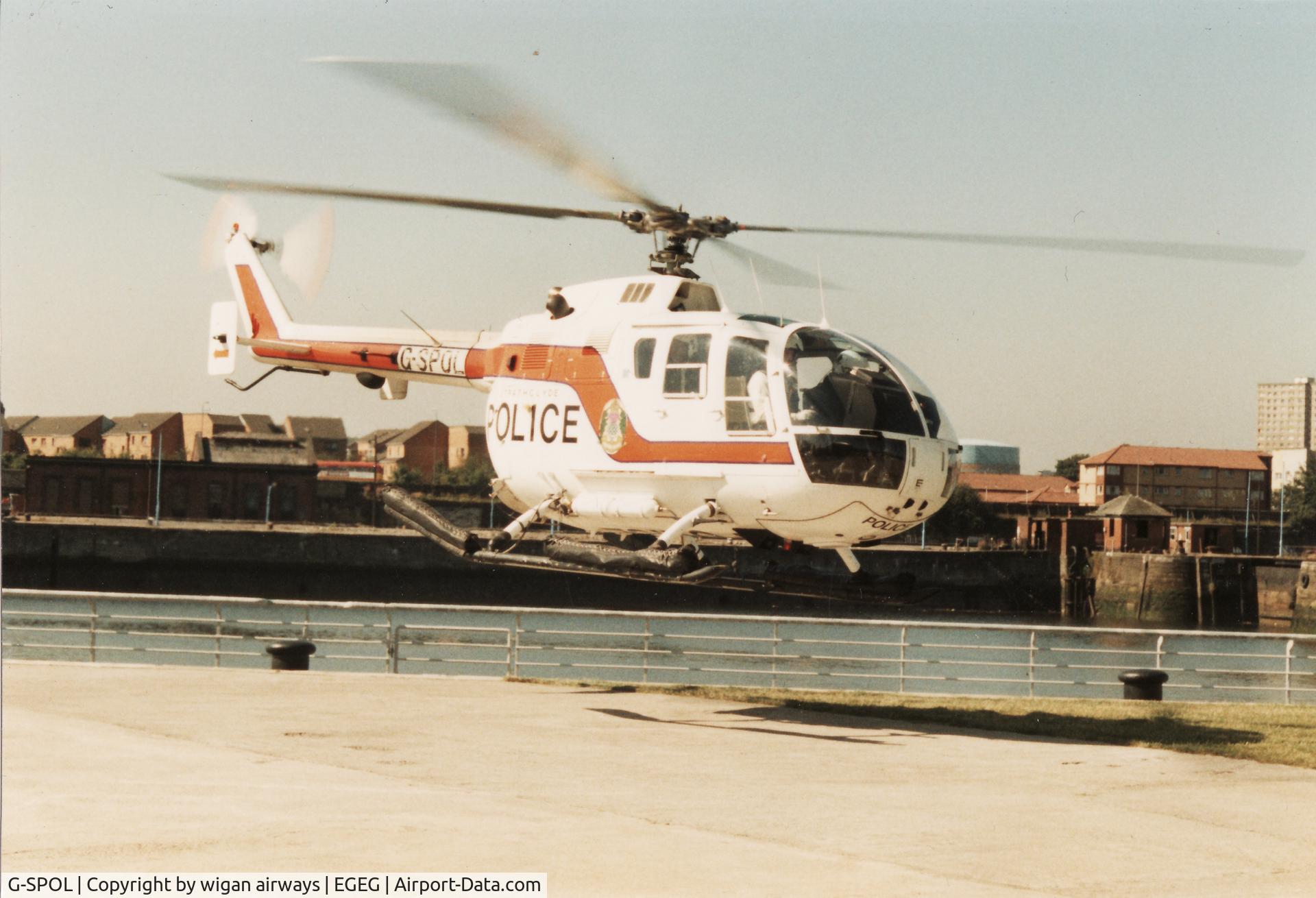 G-SPOL, 1979 MBB Bo-105DBS-4 C/N S-392, with the Strathclyde Police
